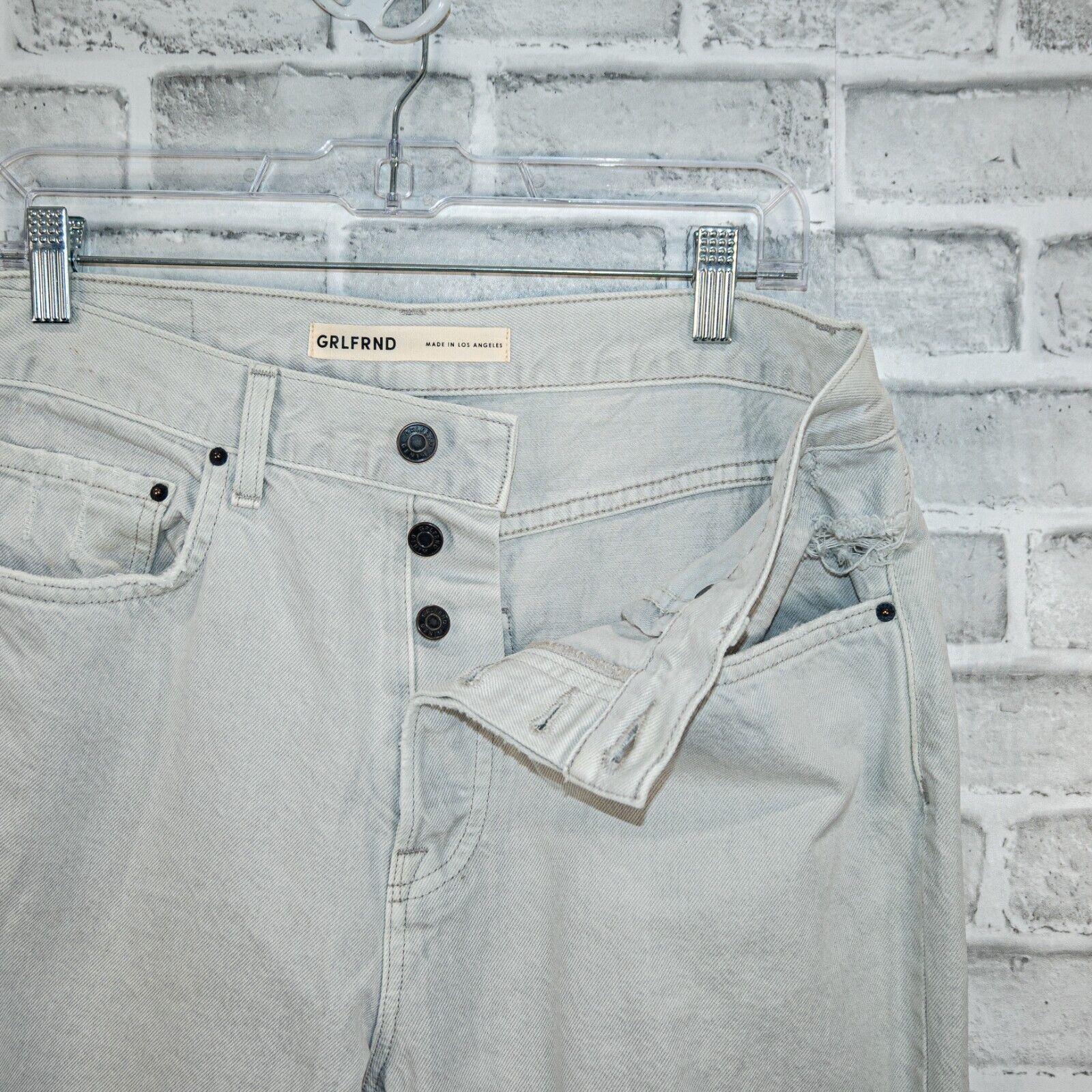 GRLFRND GRLFRND Bella Low Rise Boyfriend Denim Jeans ripped mojave Size 27" / US 4 / IT 40 - 13 Thumbnail