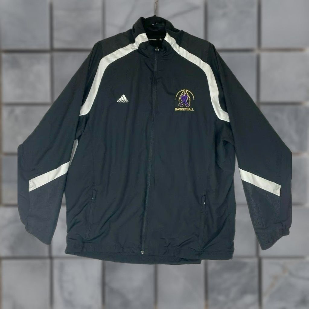 Adidas Adidas Track Jacket Mens XL Black Full Zip Softshell Basketball Zip Pockets Size US XL / EU 56 / 4 - 1 Thumbnail