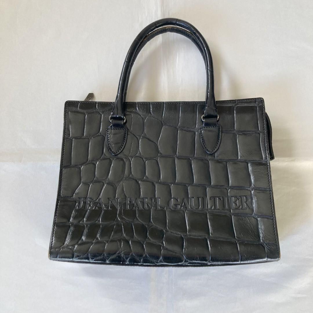 バッグ jean paul gaultier archive Crocodile bag Jean Paul Gaultier Croc Embossed 2-Way Shoulder Bag Brown