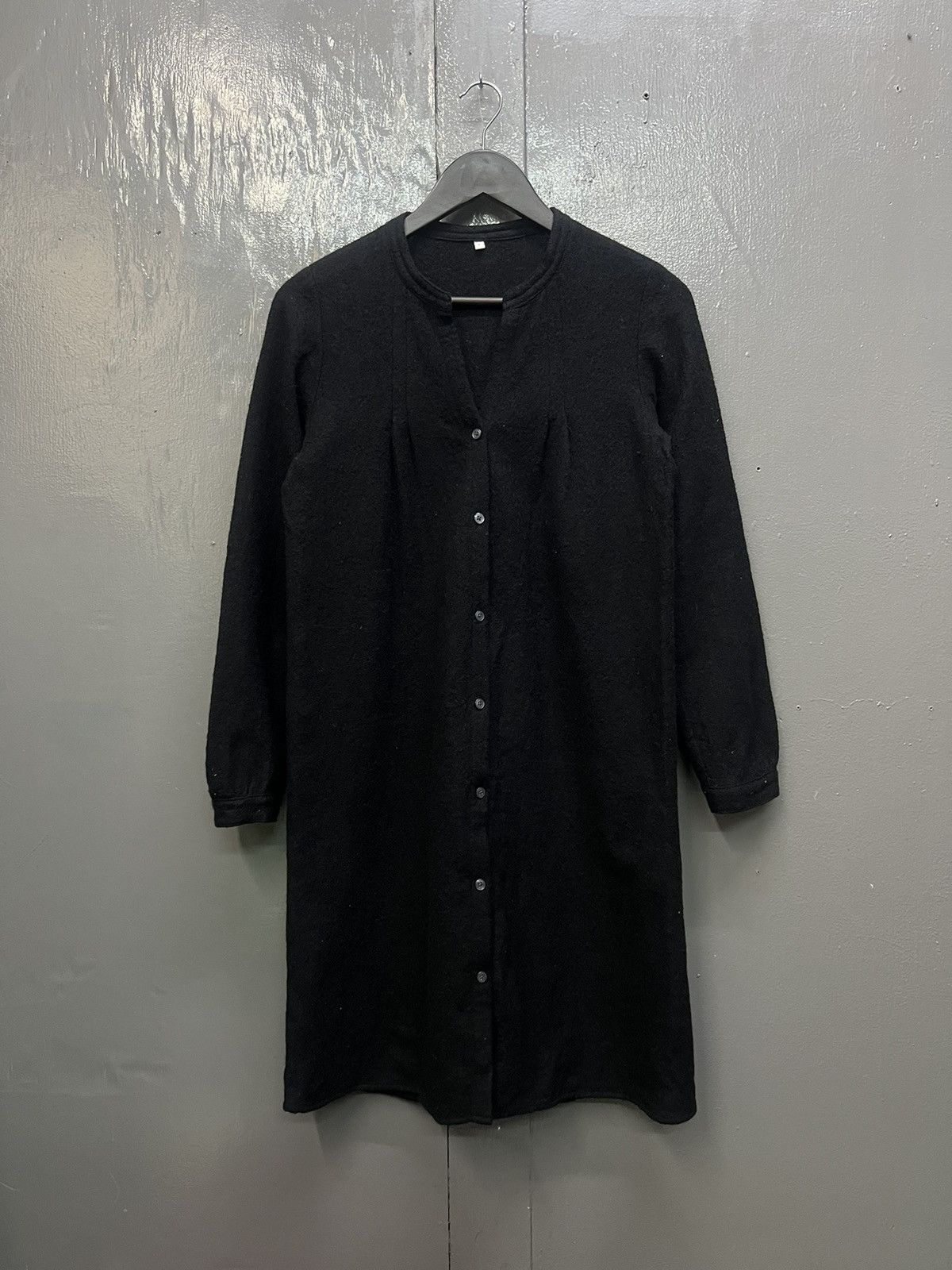 Japanese Brand Wool Blouse Long Top Buttons up Size L / US 10 / IT 46 - 1 Thumbnail