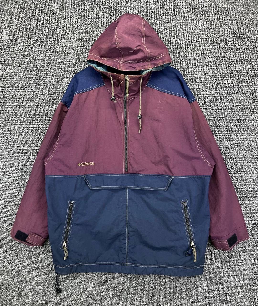 Columbia Vintage Columbia Rare Hooded Half Zipper Anorak Size US L / EU 52-54 / 3 - 1 Thumbnail