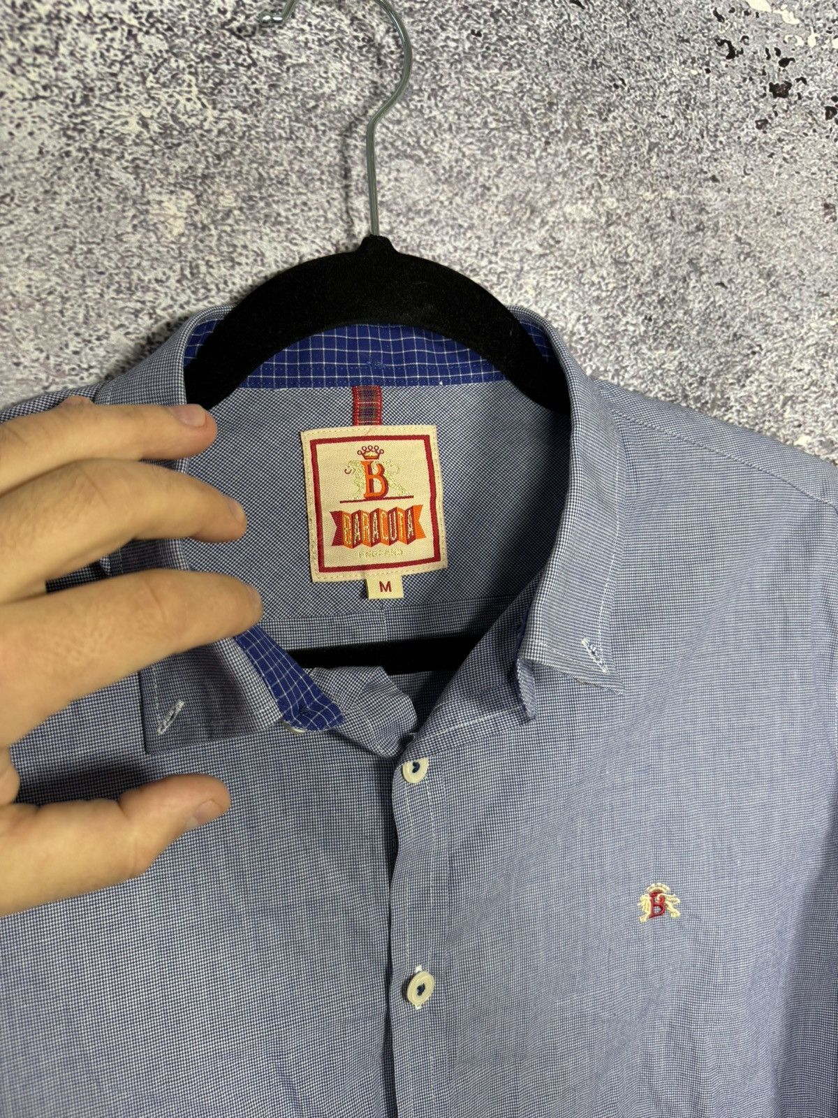Baracuta × Vintage Baracuta Shirt Men’s Medium Blue Check Plain Mods SKA Size US M / EU 48-50 / 2 - 8 Thumbnail