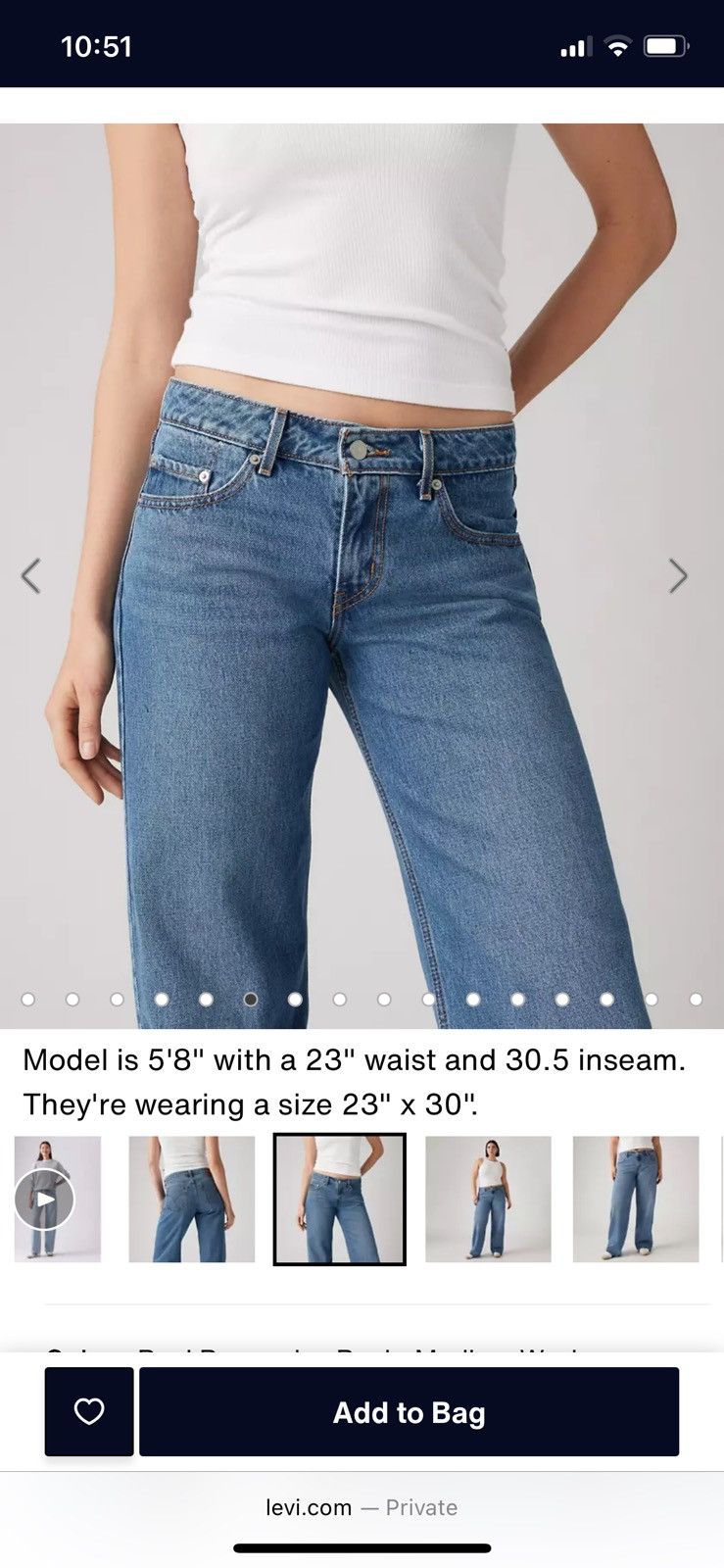 Levi's Levi’s Low Loose Jeans Size 26" / US 2 / IT 38 - 4 Thumbnail