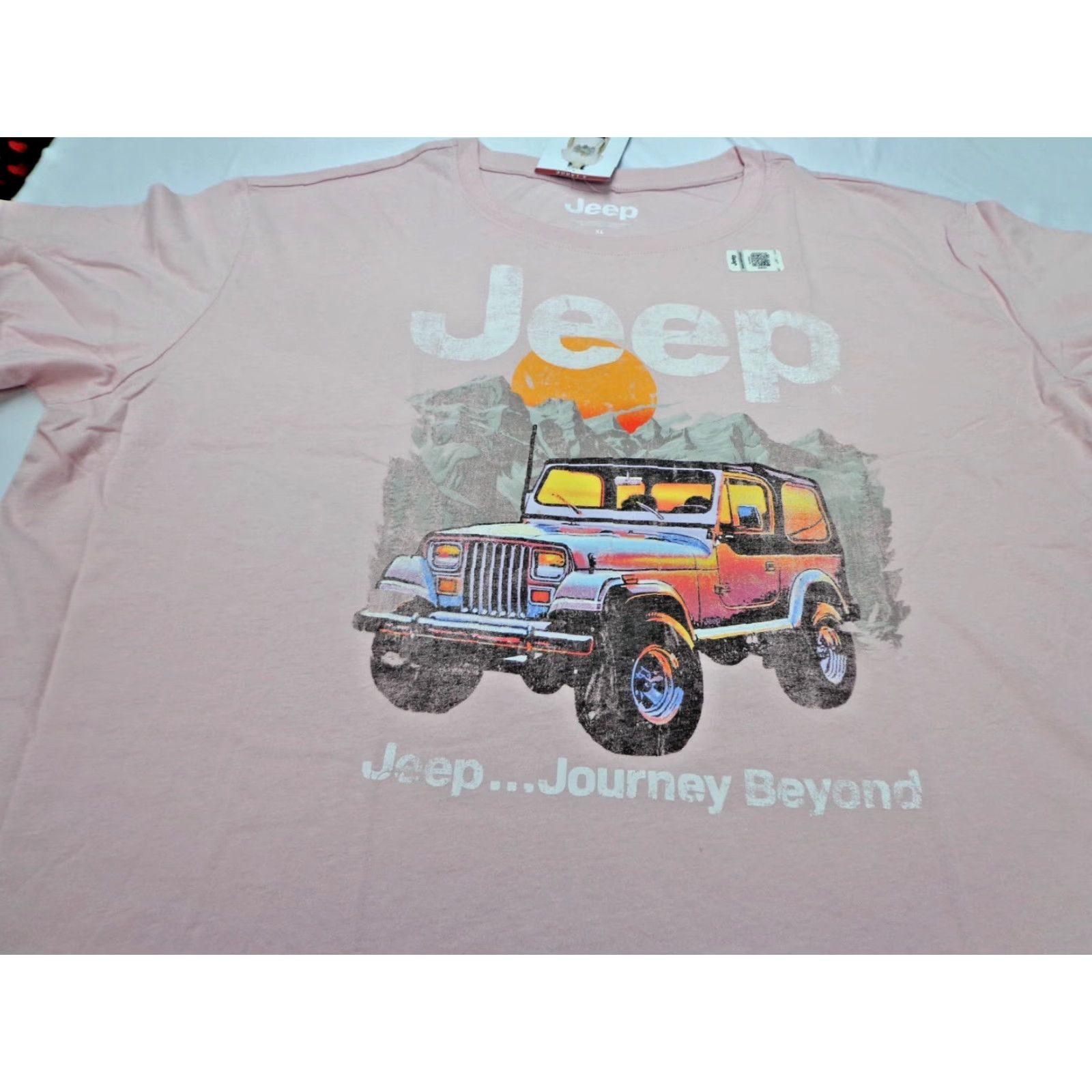 Jeep Jeep T-Shirt Pink XL Unisex Adults Regular Fit Cotton Size XL / US 12-14 / IT 48-50 - 2 Thumbnail