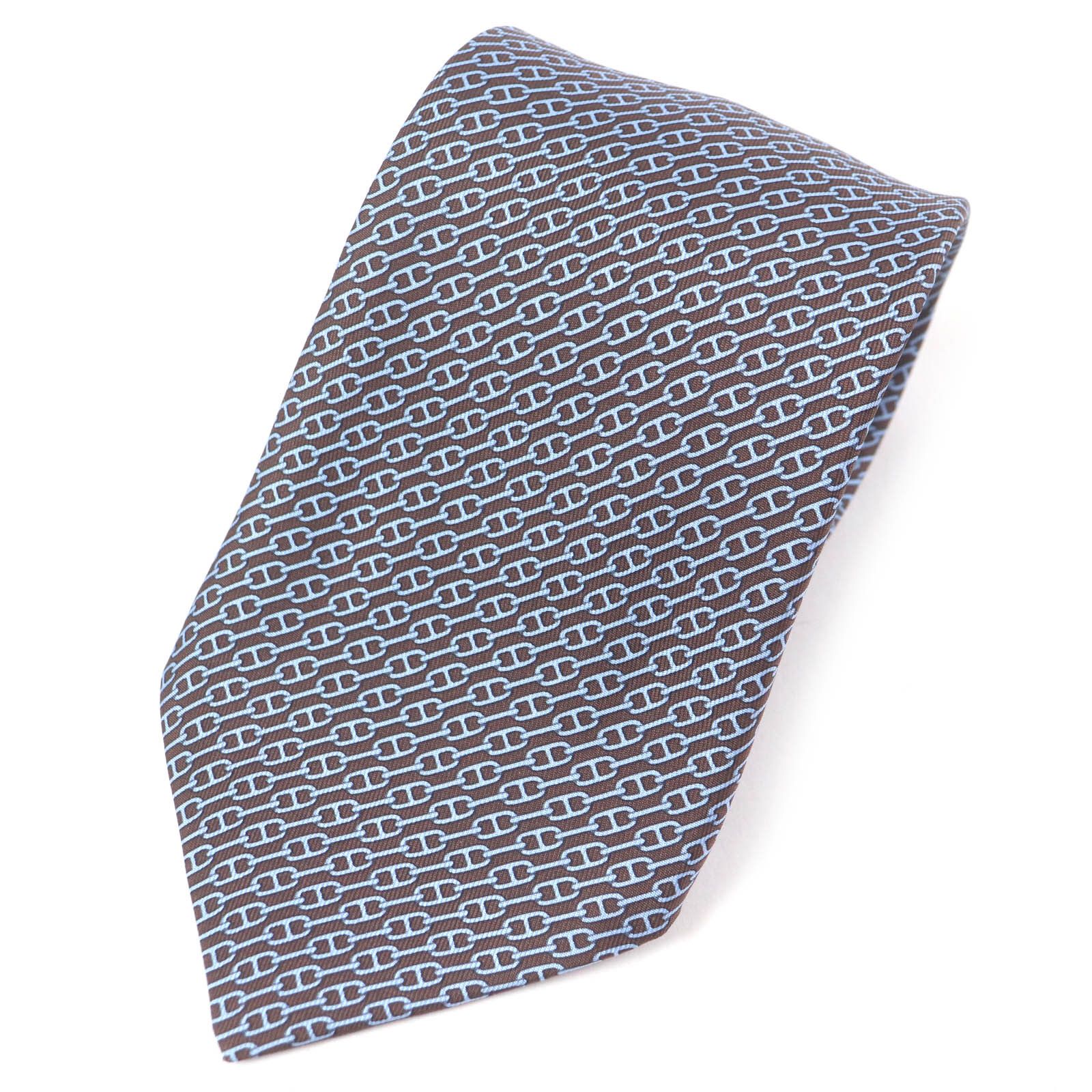 Hermes Hermes Hermes Chaine All-over Pattern Silk Tie Others Necktie DUTY FREE for USA Size ONE SIZE - 1 Thumbnail