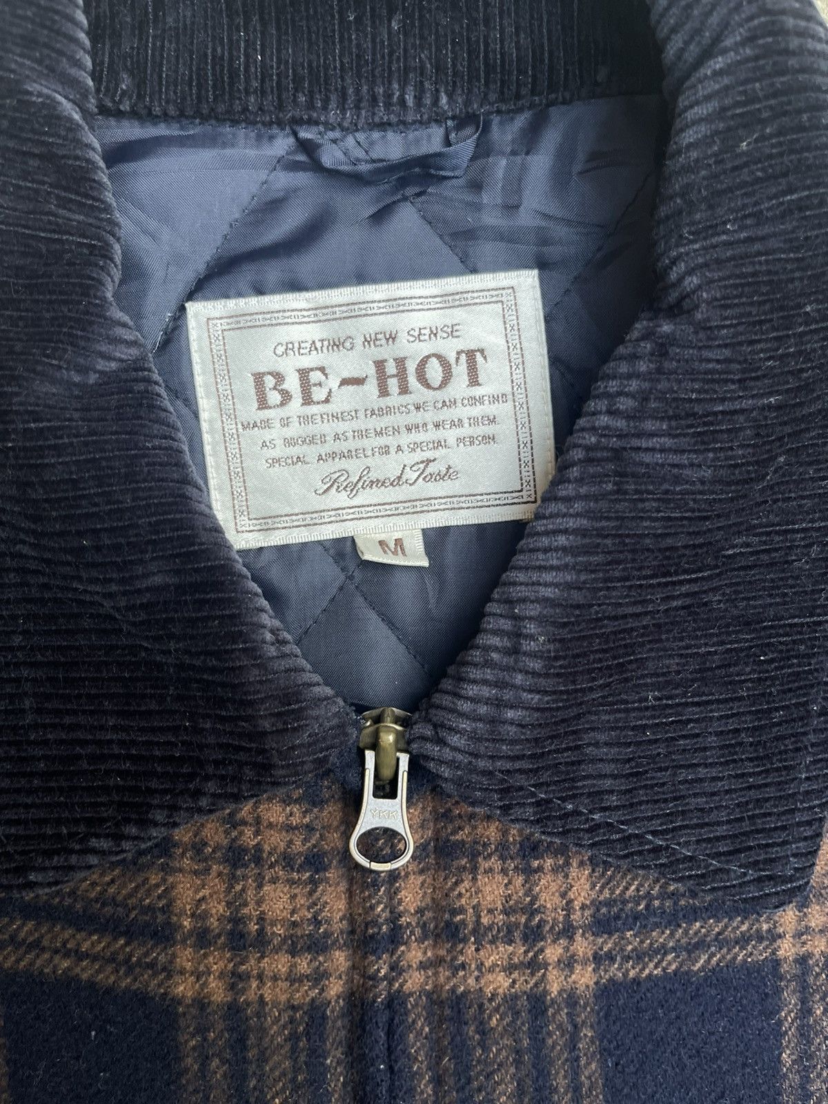 Flannel Vintage BE-HOT Checkered Jacket Corduroy Collar, YKK Zip Size US M / EU 48-50 / 2 - 3 Thumbnail
