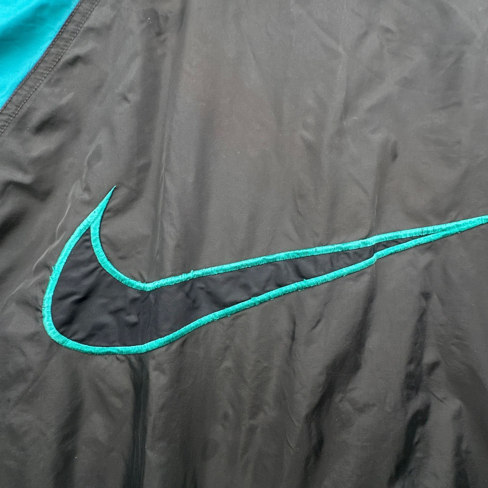 Nike Vintage Nike Teal Black Full Zip Windbreaker Jacket Large Size US L / EU 52-54 / 3 - 8 Thumbnail
