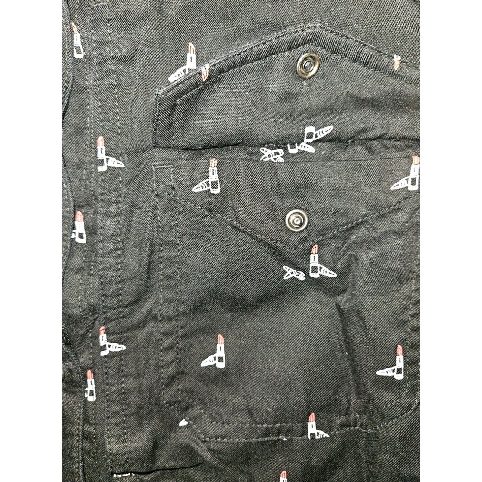 Vintage 5.11 Tactical Womens Large Black AOP Cosmetic Workwear Roll Tab Button Up Shirt Size L / US 10 / IT 46 - 7 Thumbnail