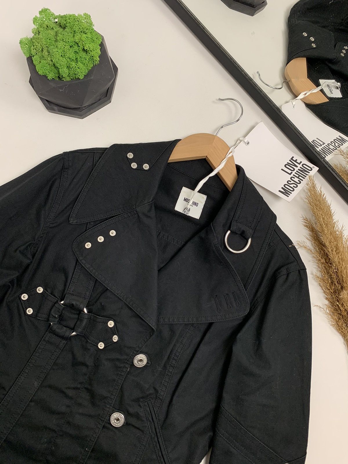 Designer × Moschino Rare New Moschino Donna Denim Metallic Jacket Size M / US 6-8 / IT 42-44 - 7 Thumbnail