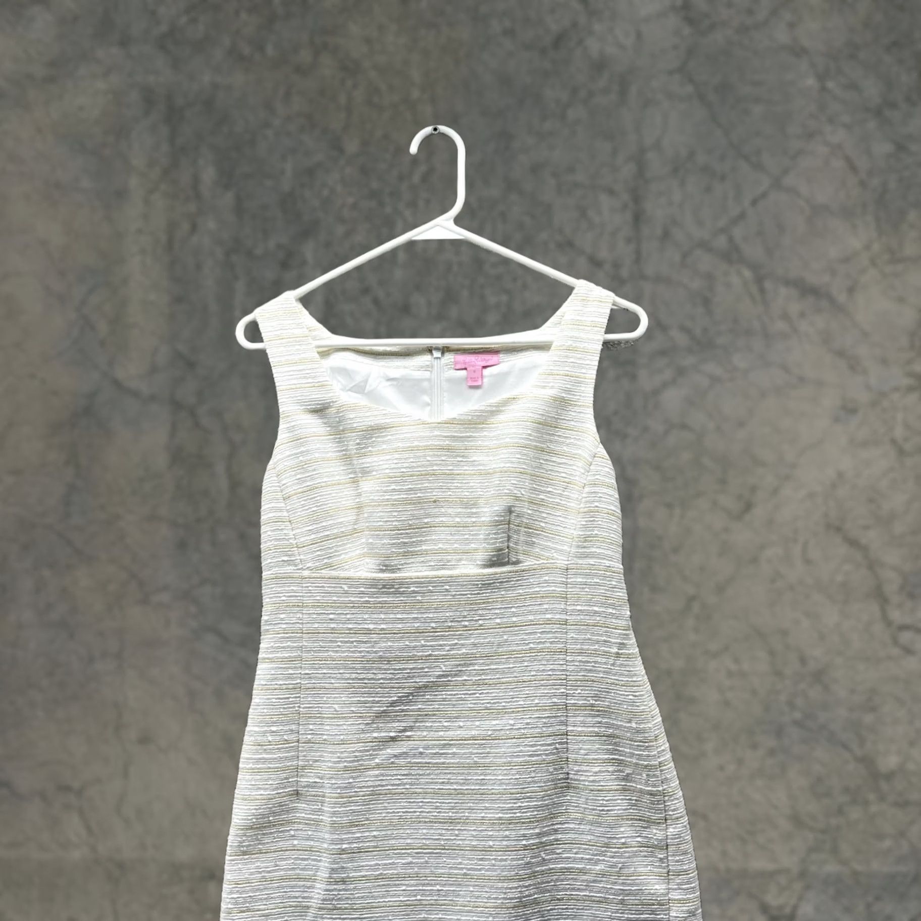 Lilly Pulitzer Lilly Pulitzer Dress Women 0 White Sleeveless Pencil Dress Casual Cotton Knee Length Vintage No Size XS / US 0-2 / IT 36-38 - 1 Thumbnail