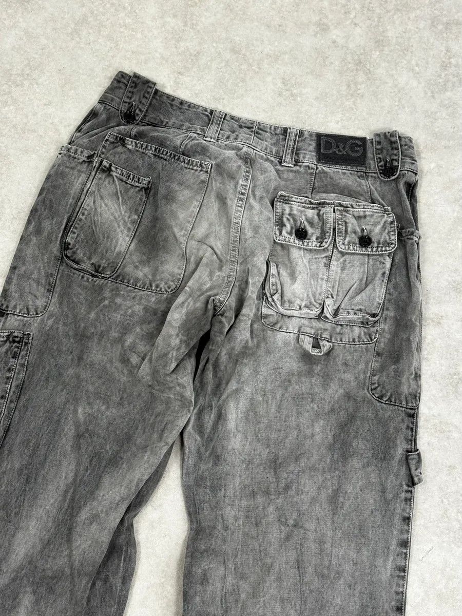 Dolce & Gabbana AW2003 Dolce & Gabbana Grey Multi-Pocket Eroded Cargo Pants Size US 32 / EU 48 - 7 Thumbnail