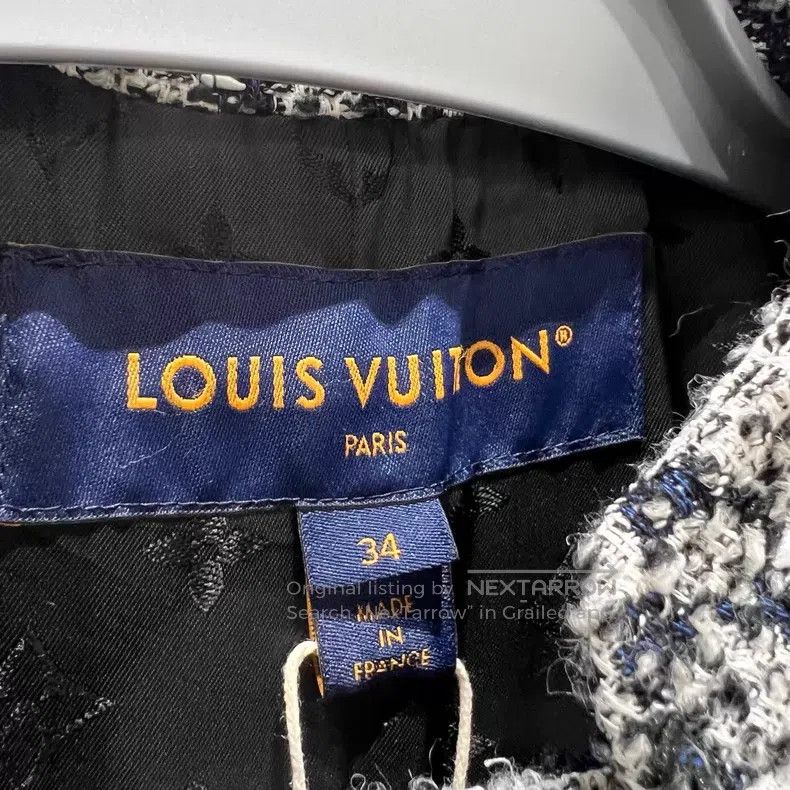 Louis Vuitton Louis Vuitton Logo-printed single-breasted tweed coat Size XXS / US 00 / IT 34 - 3 Thumbnail