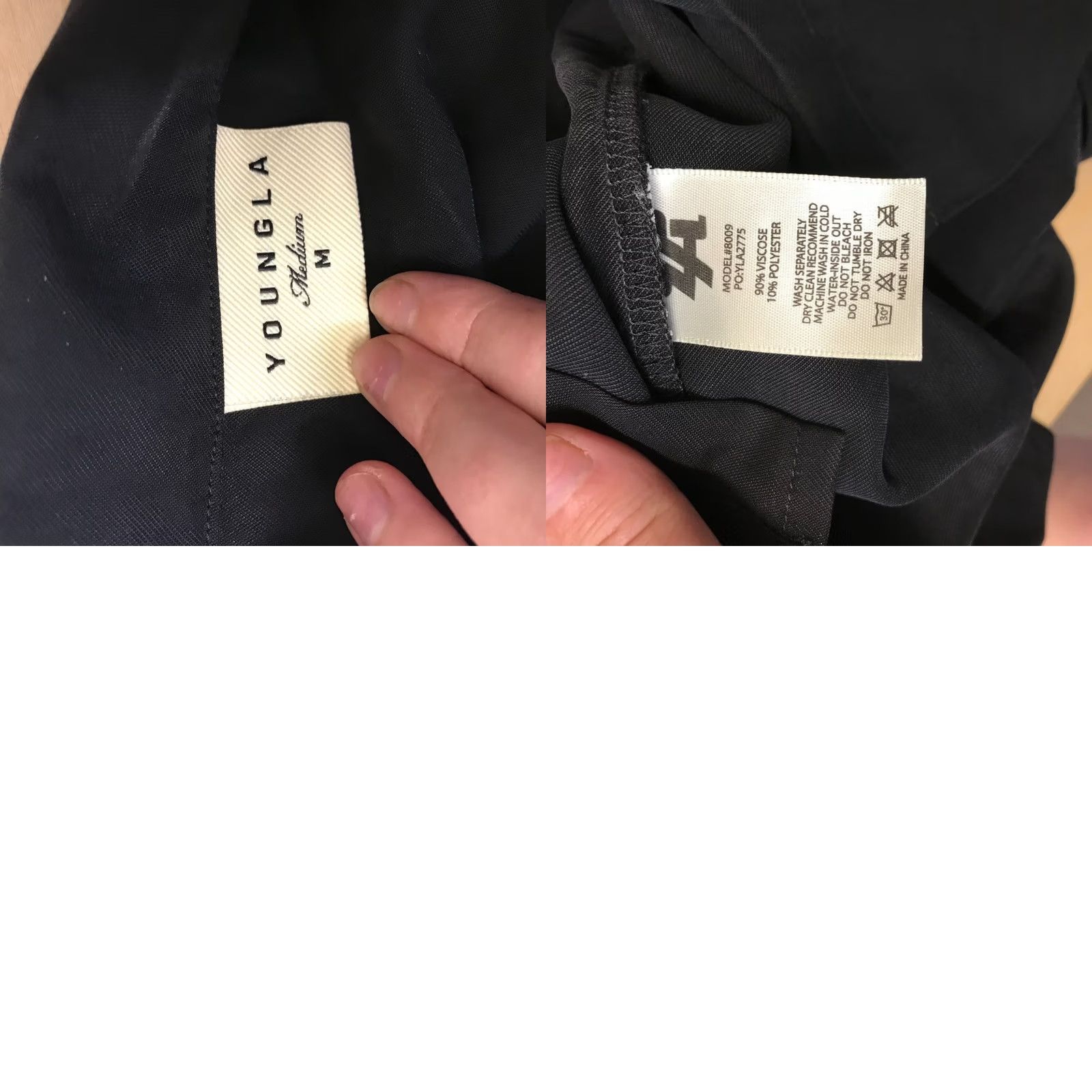 YoungLA YOUNGLA Mens Medium Black Long Sleeve Button Up Shirt Size US M / EU 48-50 / 2 - 8 Thumbnail