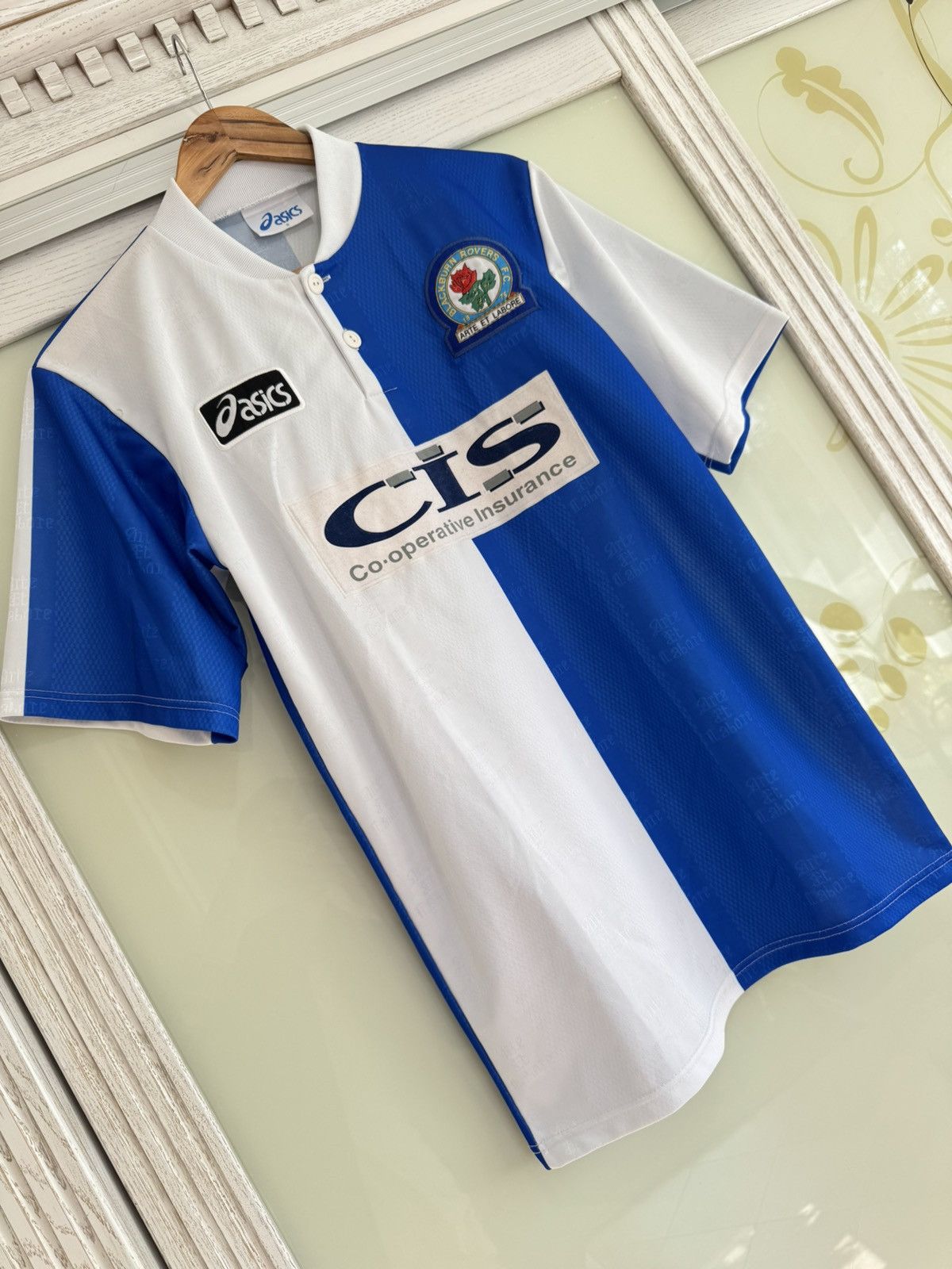 Asics × Vintage Vintage Blackburn Rovers 1996-1998 Home Soccer Jersey Kit Size US S / EU 44-46 / 1 - 5 Thumbnail