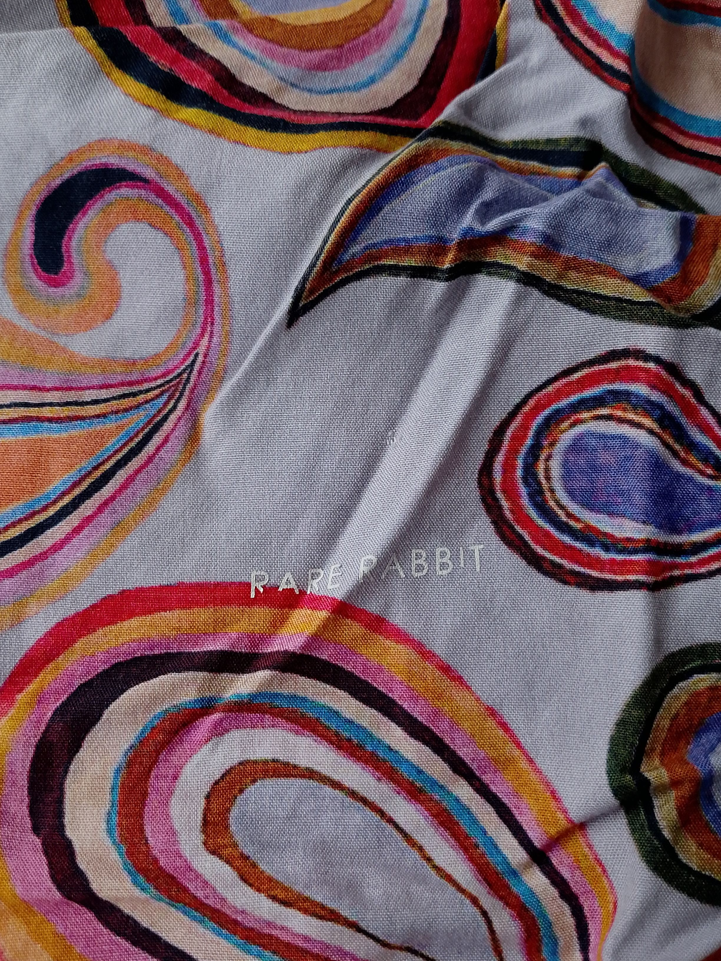 Other Rare Rabbit Marsh Blue Paisley Printed Spread Collar Shirt Size US XXL / EU 58 / 5 - 7 Thumbnail