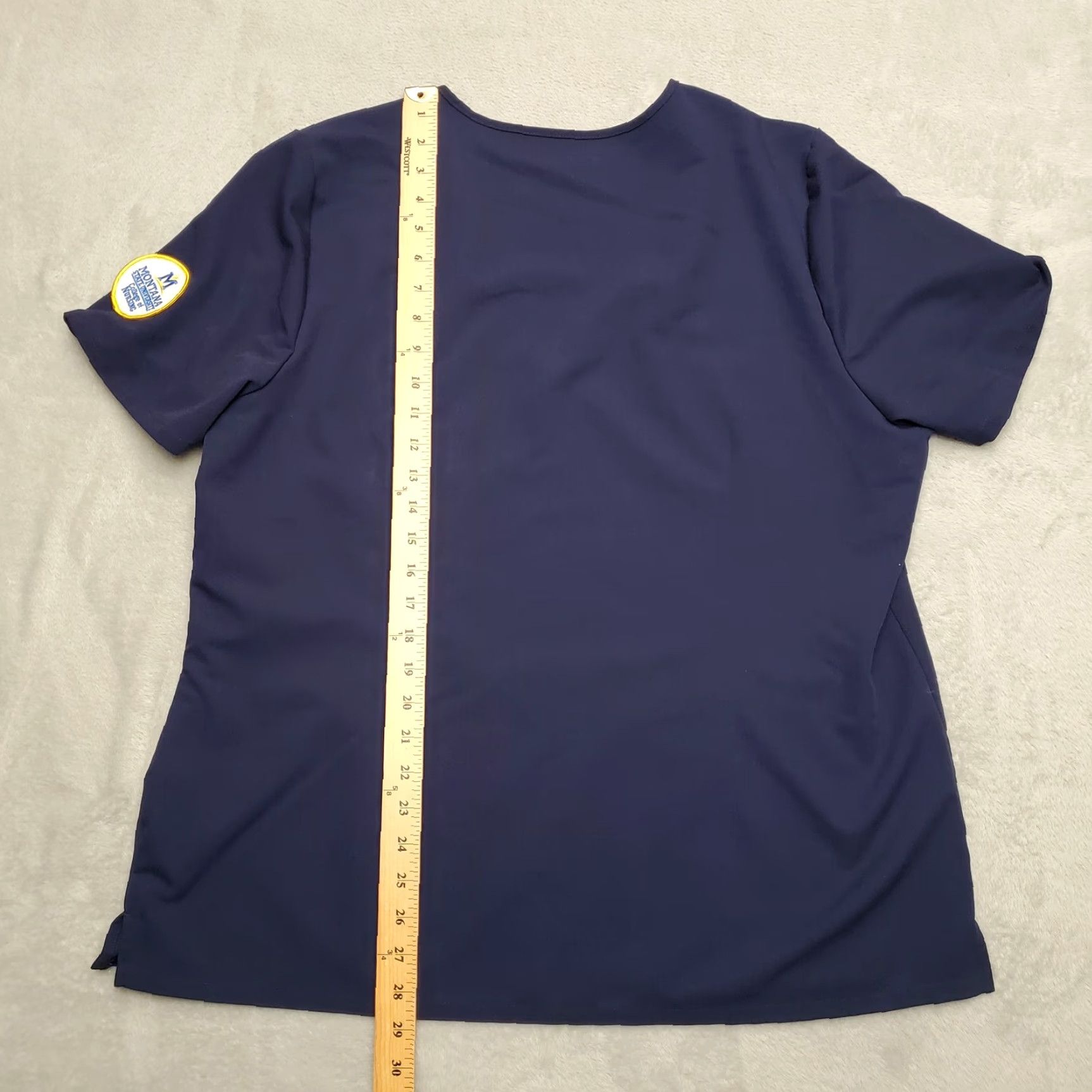 Vintage FIGS Scrub Top Womens 2XL Blue Technical Collection V-Neck Pockets Medical Nurse Women Mens Girls 90s Size XXL / US 16-18 / IT 52-54 - 7 Thumbnail