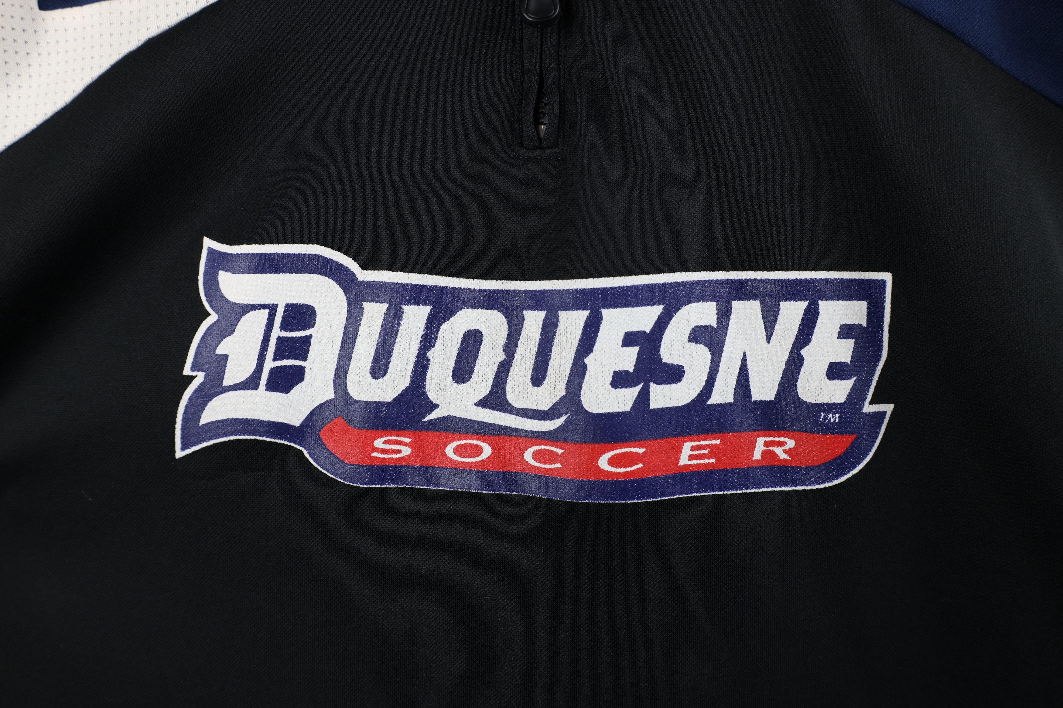 Adidas × Vintage Adidas Duquesne University Soccer Half Zip Pullover Jacket Size US M / EU 48-50 / 2 - 7 Thumbnail
