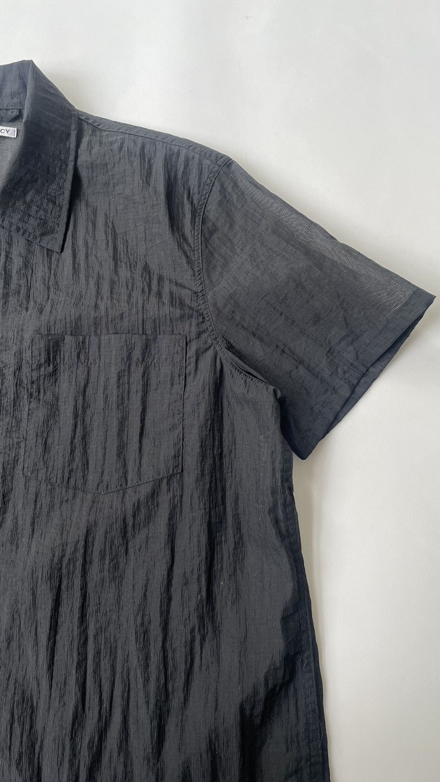 Our Legacy Black Grid Nylon Mesh Box Shirt Size US M / EU 48-50 / 2 - 6 Thumbnail