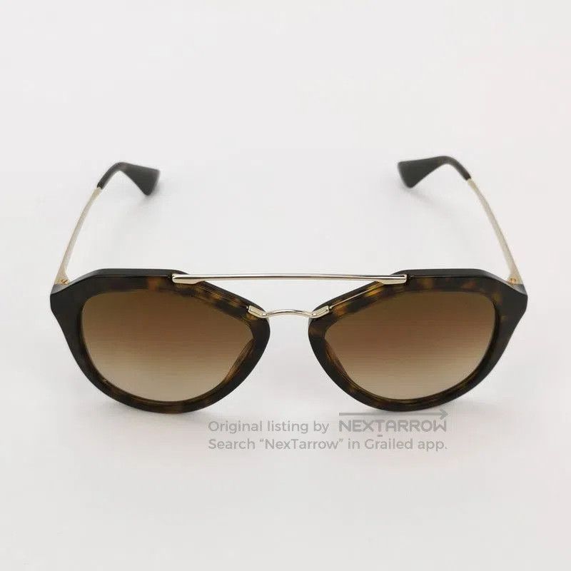 Prada Logo Frame Tortoiseshell Sunglasses.