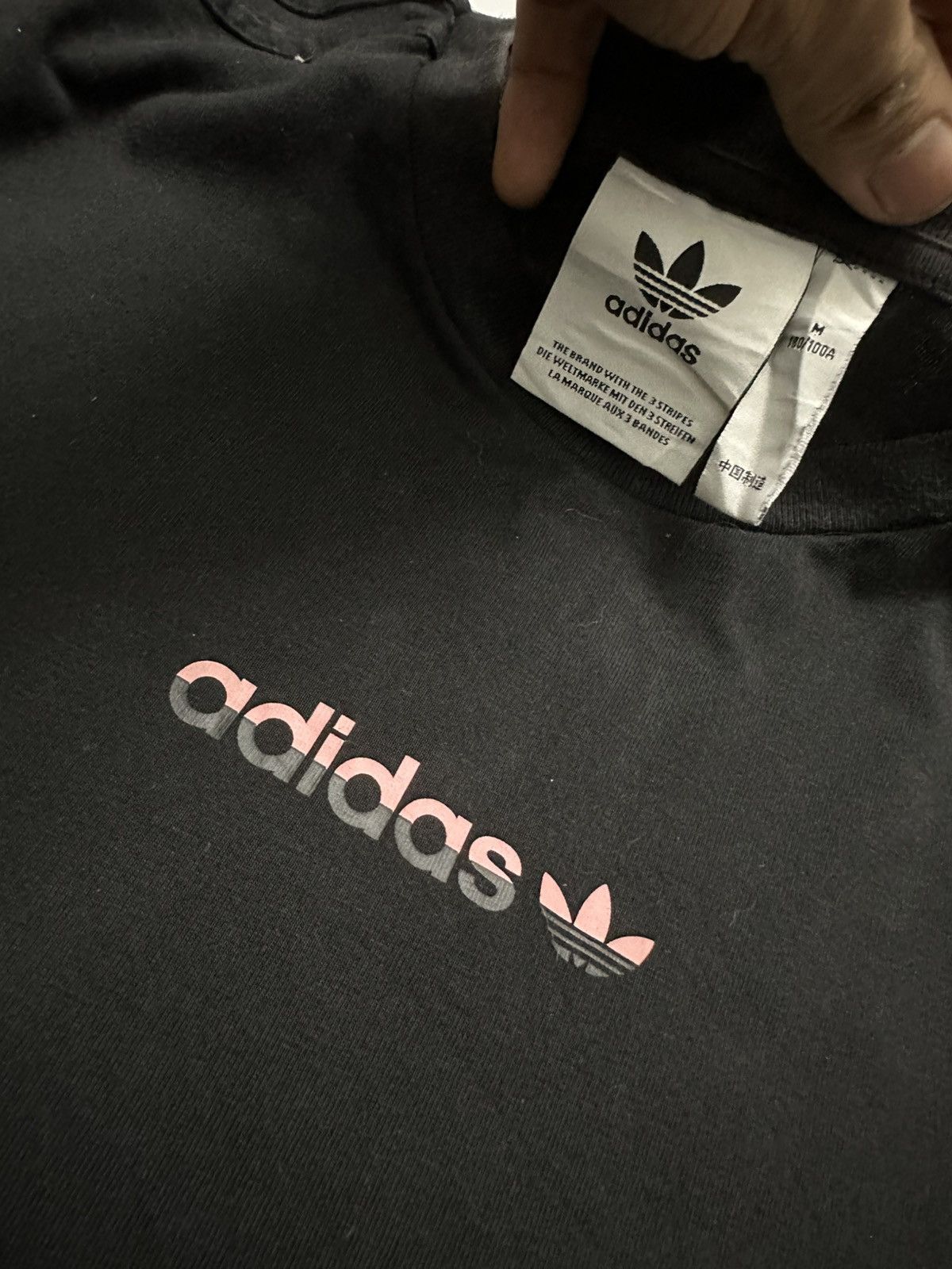 Adidas ADIDAS ORIGINAL’S BLACK PINK TSHIRT Size US M / EU 48-50 / 2 - 4 Thumbnail