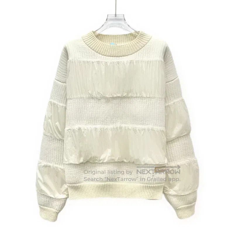Louis Vuitton Louis Vuitton Crewneck Long-Sleeve Knit Sweater in Beige N Size US XS / EU 42 / 0 - 1 Thumbnail