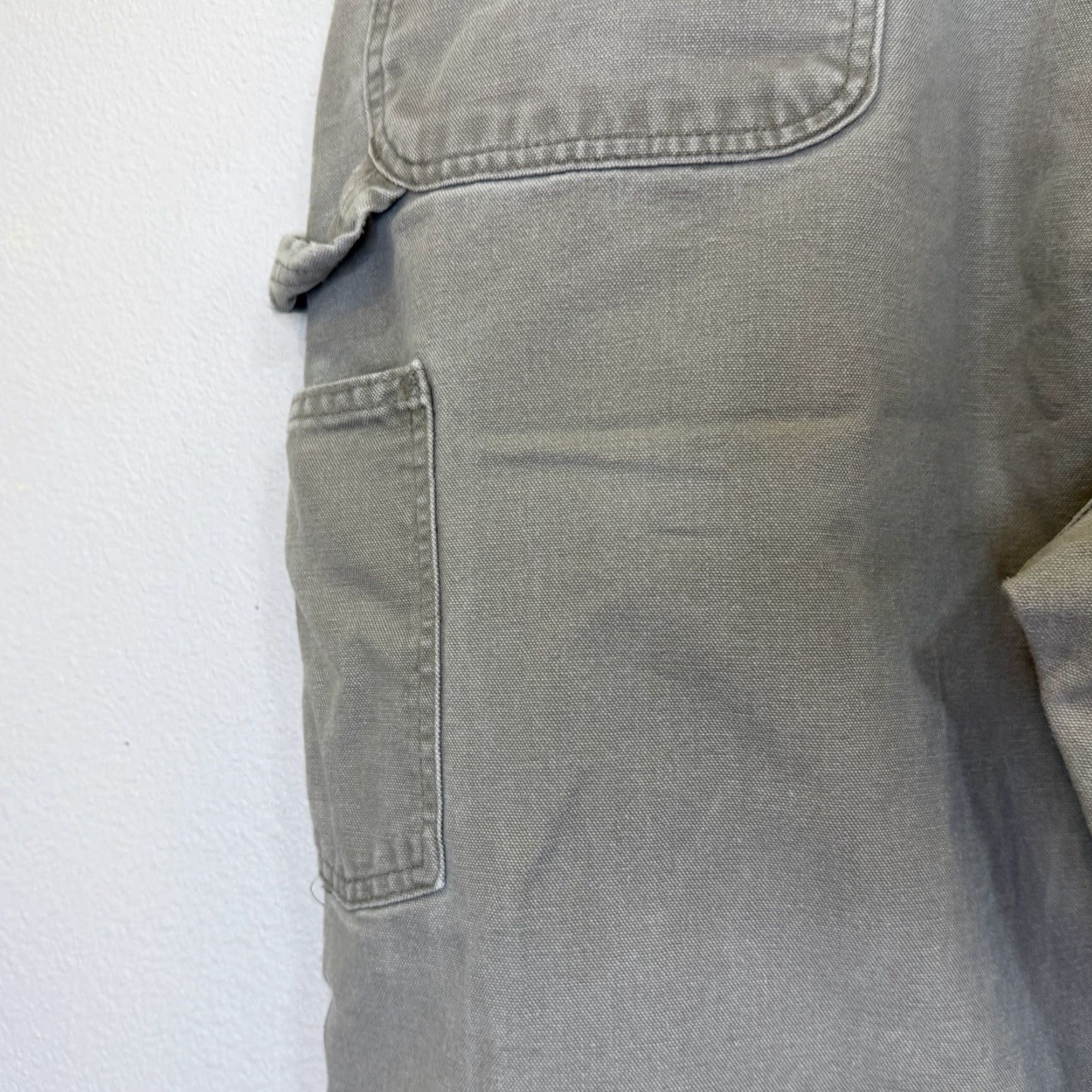 Carhartt VINTAGE Carhartt Carpenter Pants Mens 44x30 Beige Duck Dungaree Fit 100% Cotton B11 Workwear Size US 44 / EU 60 - 7 Thumbnail