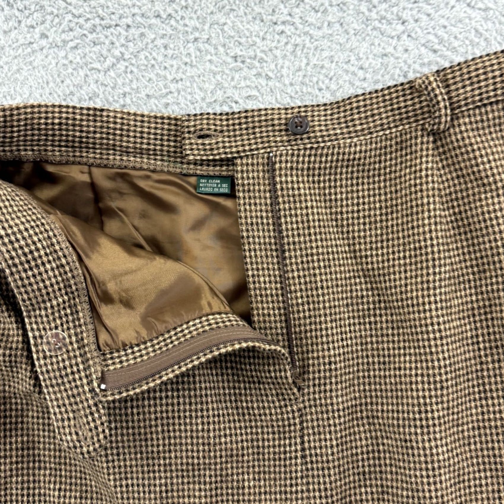 Ralph Lauren VINTAGE Lauren Ralph Lauren Skirt Womens 16 Tweed Wool Zip Button High Rise Long City Preppy 100% Lambswool Size 38" / US 16 / IT 52 - 7 Thumbnail