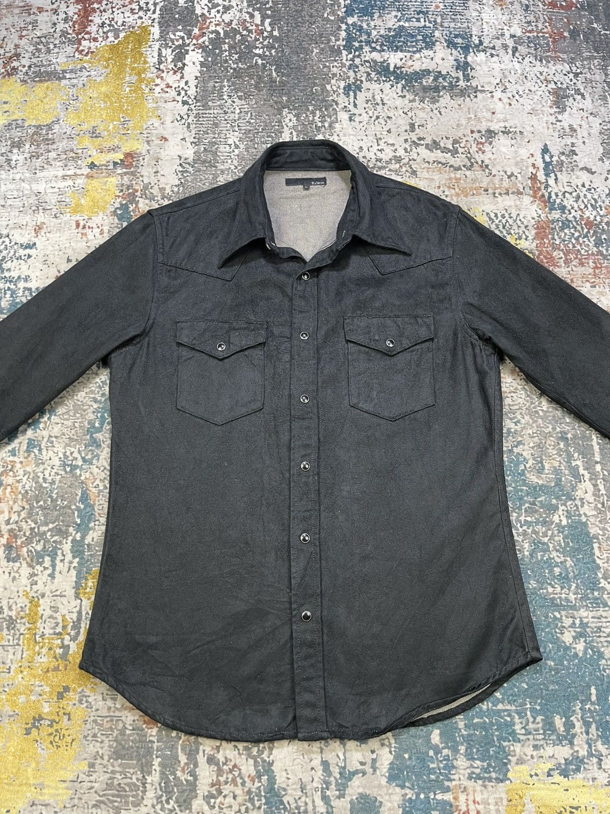 Edwin Edwin Faux Suede Denim Western Shirt Size US M / EU 48-50 / 2 - 6 Thumbnail