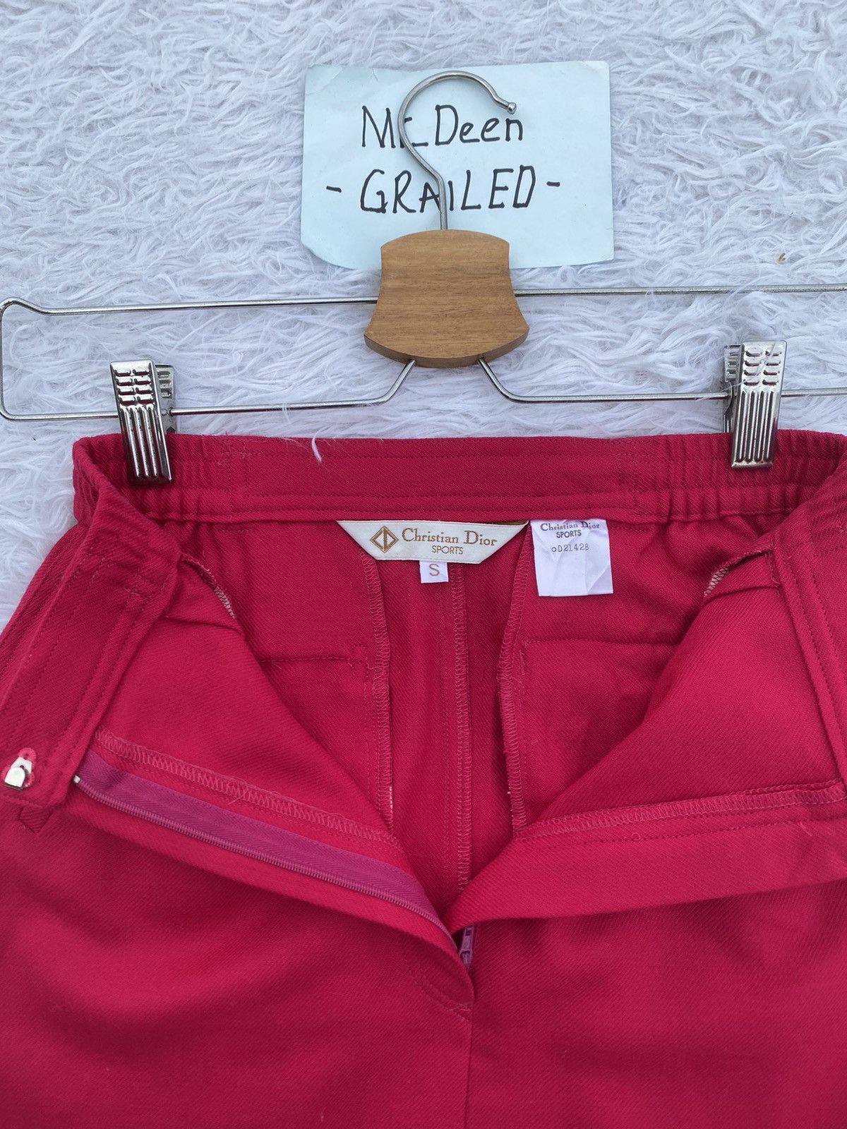 Christian Dior Monsieur Rare Vintage 90s Christian Dior Red Skirt Size 27" / US 4 / IT 40 - 8 Thumbnail