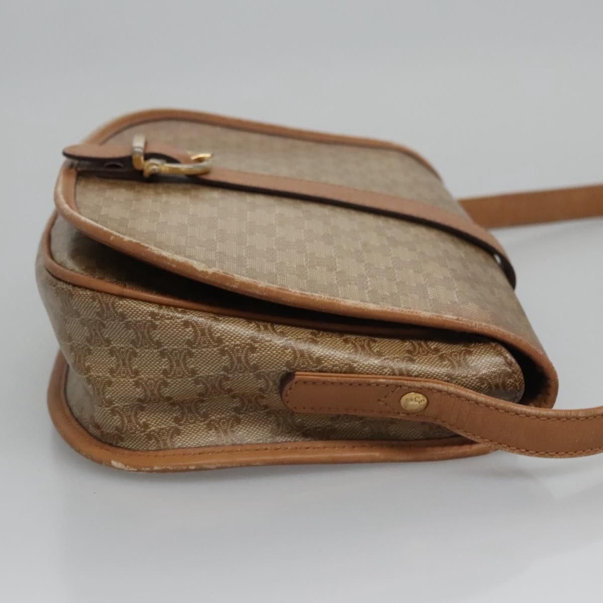 Celine CELINE Macadam Canvas Shoulder Bag Beige Size ONE SIZE - 4 Thumbnail