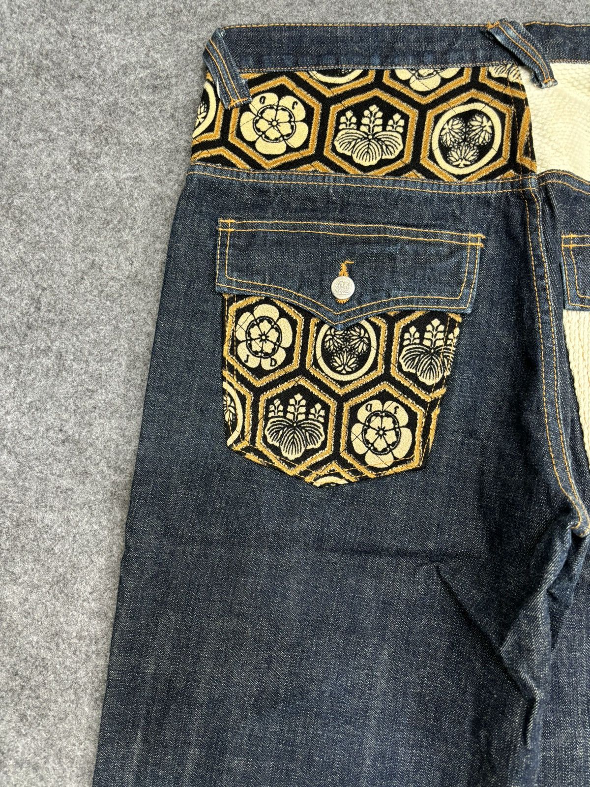 Designer 💥BAGGY💥Rare JUVENILE DELINQUENT X JAPAN BLUE Denim F549 Size US 37 - 10 Thumbnail
