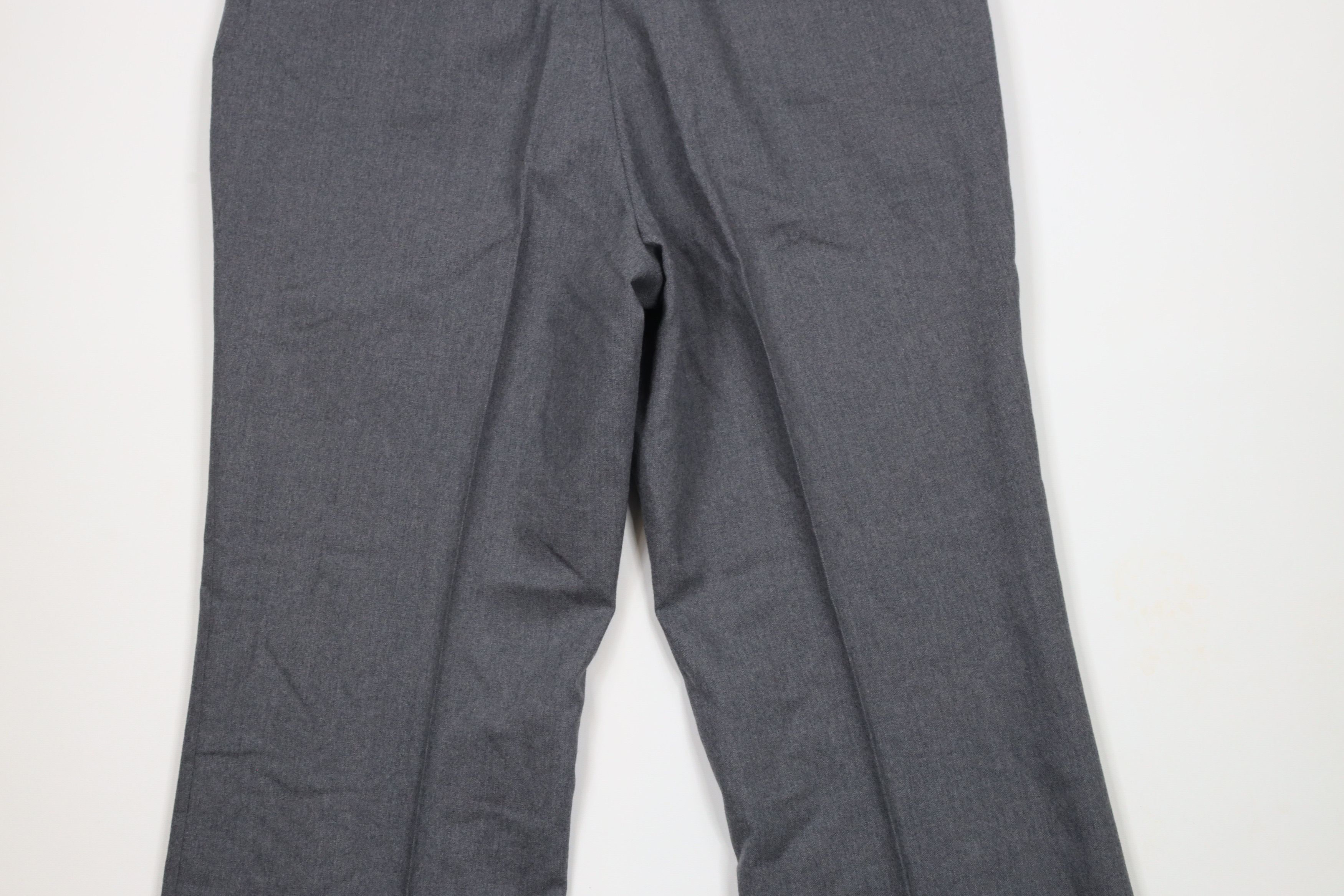 Vintage Vintage 60s 70s Streetwear Wool Bell Bottoms Pants Gray USA Size US 34 / EU 50 - 11 Thumbnail