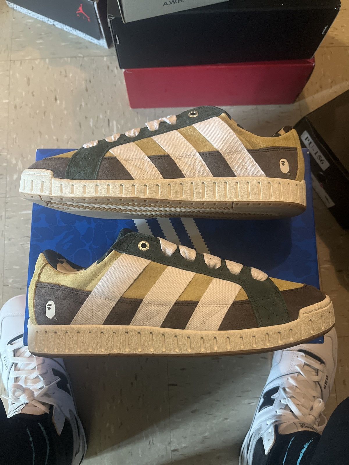 image of Adidas N Bape 1St Camo Shoes in Yellow, Men's (Size 12)