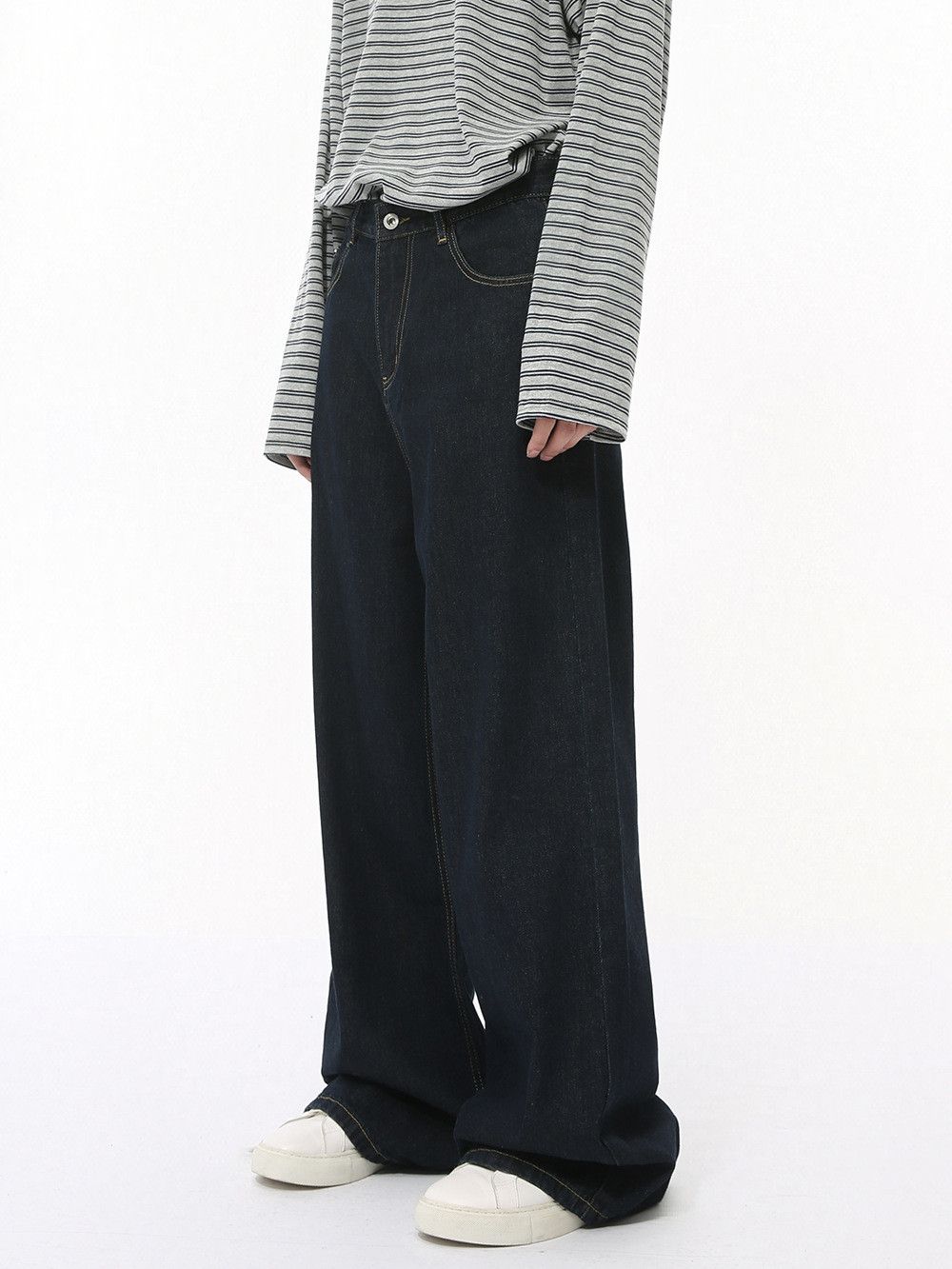 Japanese Brand Men's Japanese Retro Cleanfit Straight Leg Loose Fit Jeans Size US 32 / EU 48 - 5 Thumbnail