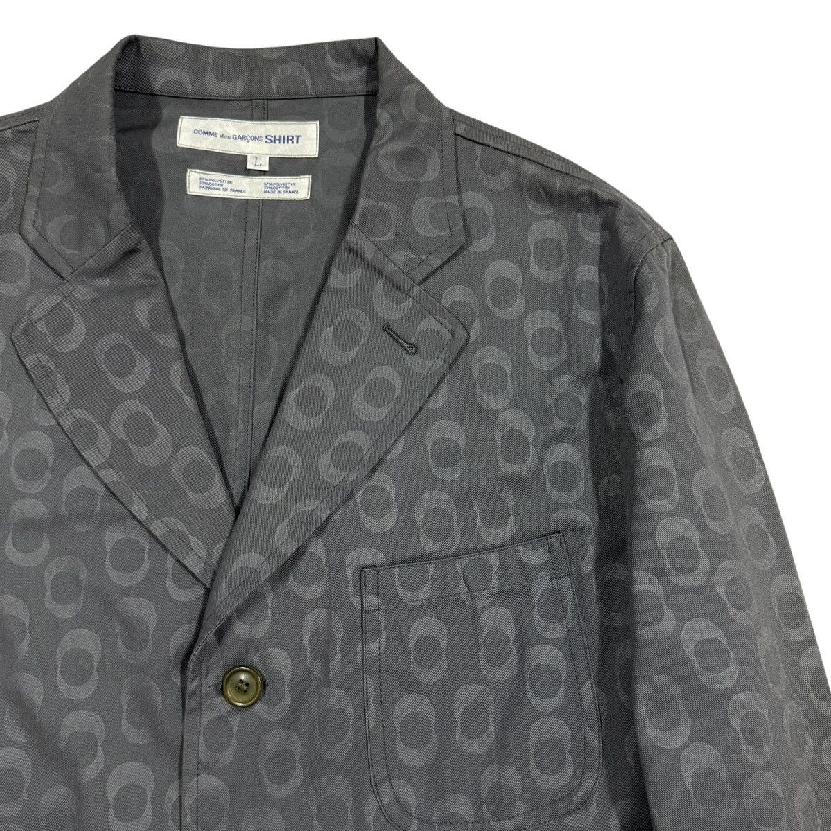 Comme des Garcons Homme Plus Comme Des Garcons SHIRT Printed Mad Coat Jacket France Size 40L - 8 Thumbnail
