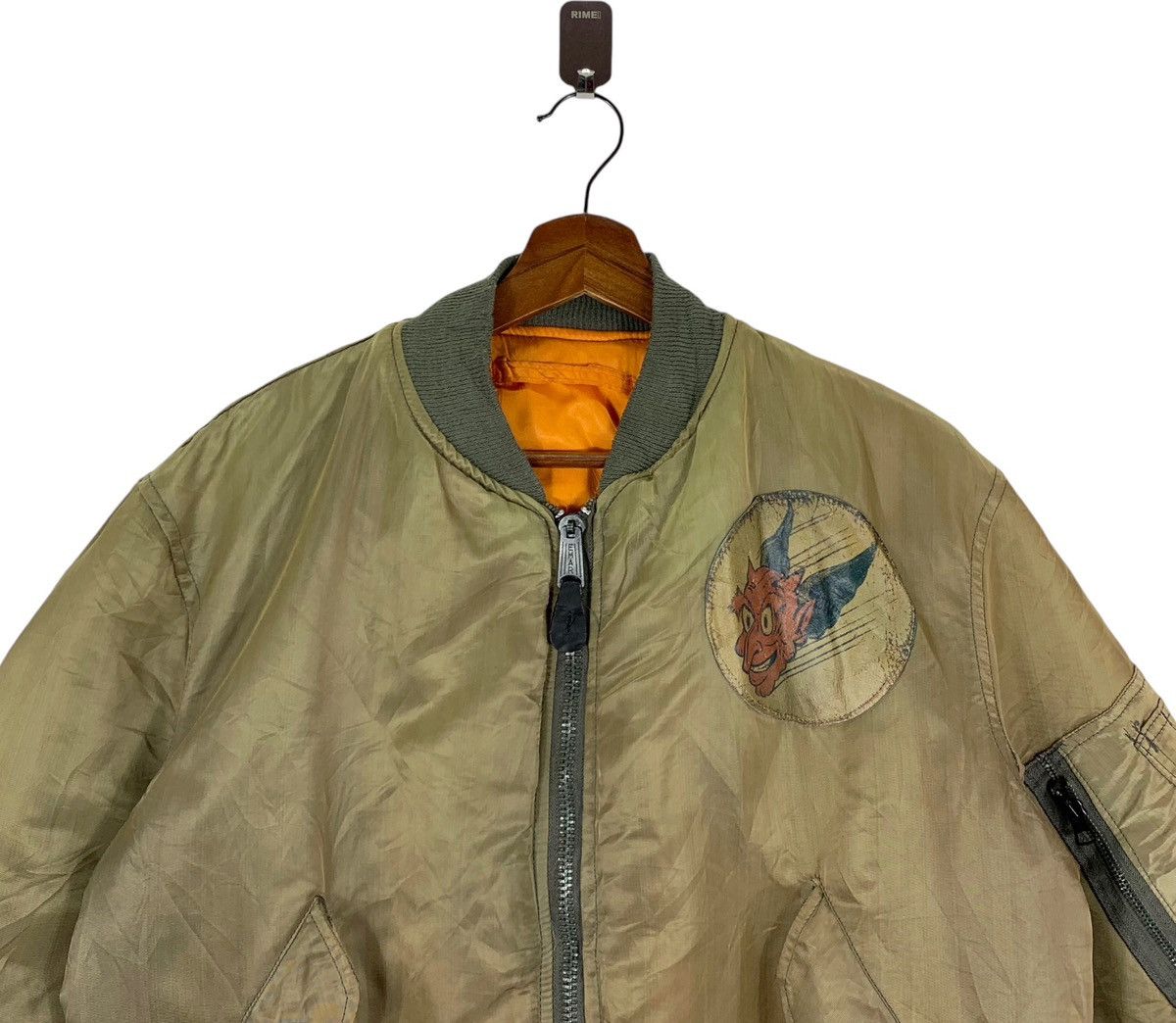 Alpha Industries VINTAGE AVIREX USAF M-1 BOMBER ZIPPER JACKET Size US M / EU 48-50 / 2 - 5 Thumbnail