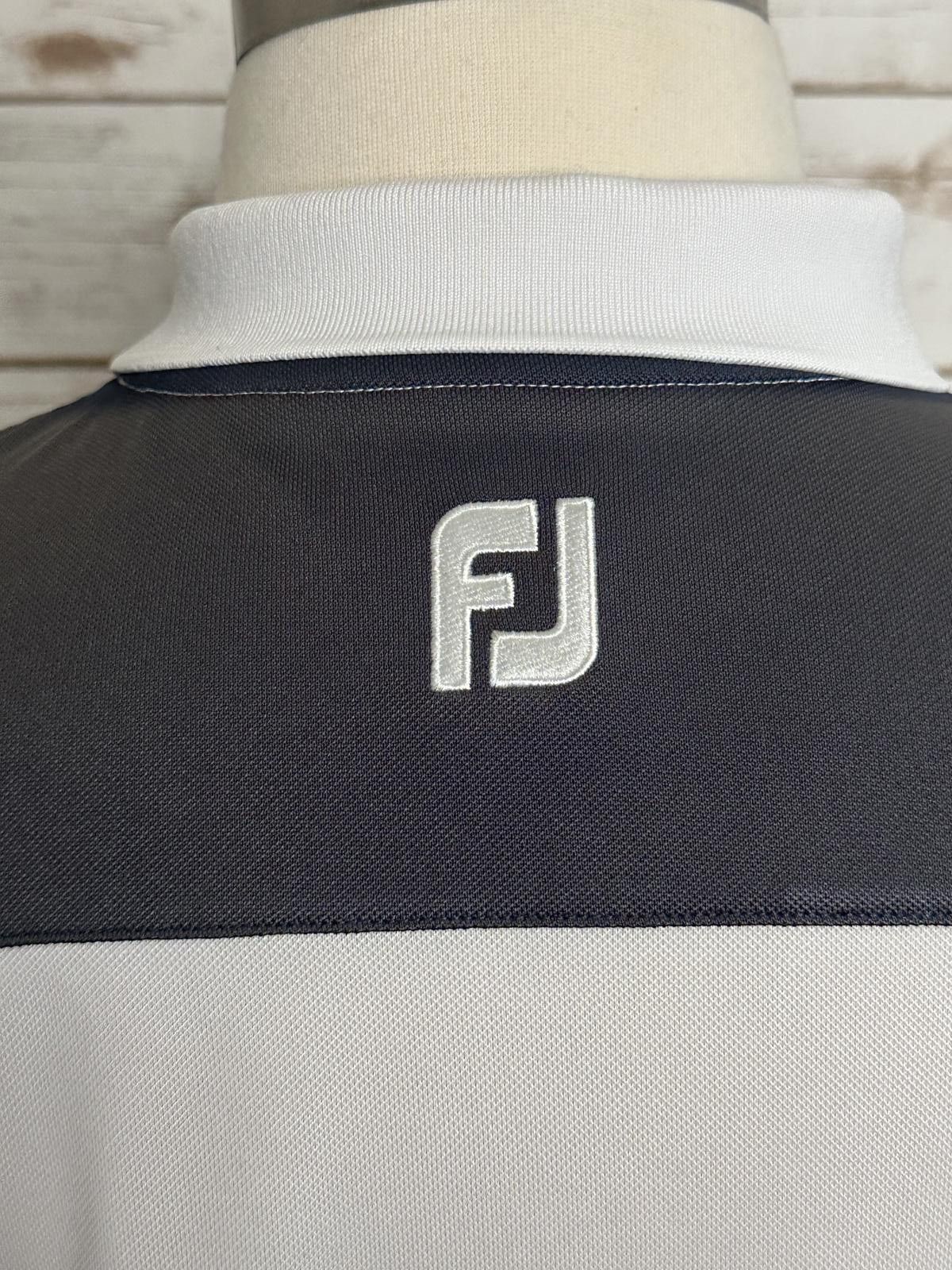 Footjoy FootJoy white/navy/pink striped performance golf polo shirt Size US L / EU 52-54 / 3 - 7 Thumbnail