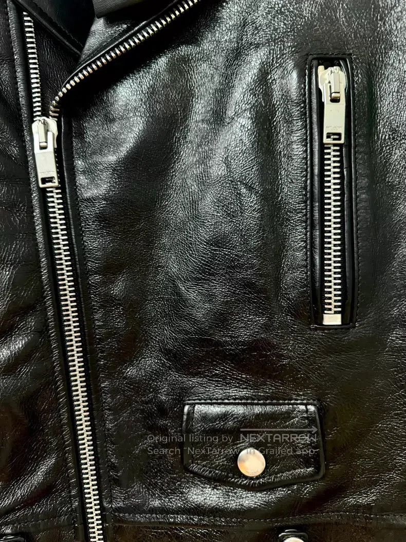 Saint Laurent Paris Saint Laurent Paris Cracked Oil Cowhide Multi-Zip L01 Leat Size XS / US 0-2 / IT 36-38 - 4 Thumbnail