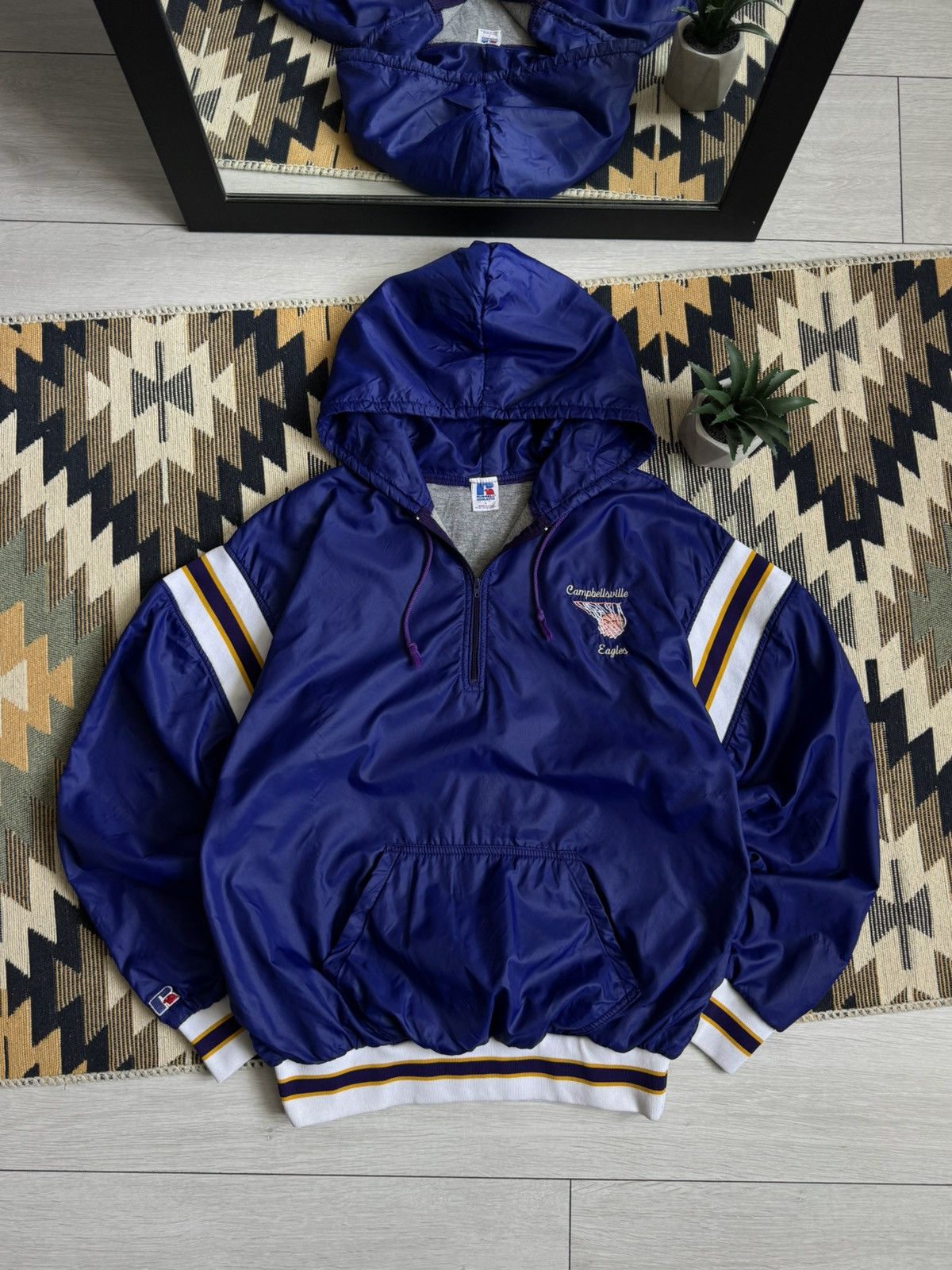 Russell Athletic RARE❗️Vintage 80’s Russell Athletic Campbesville Nylon Jacket Size US L / EU 52-54 / 3 - 1 Thumbnail