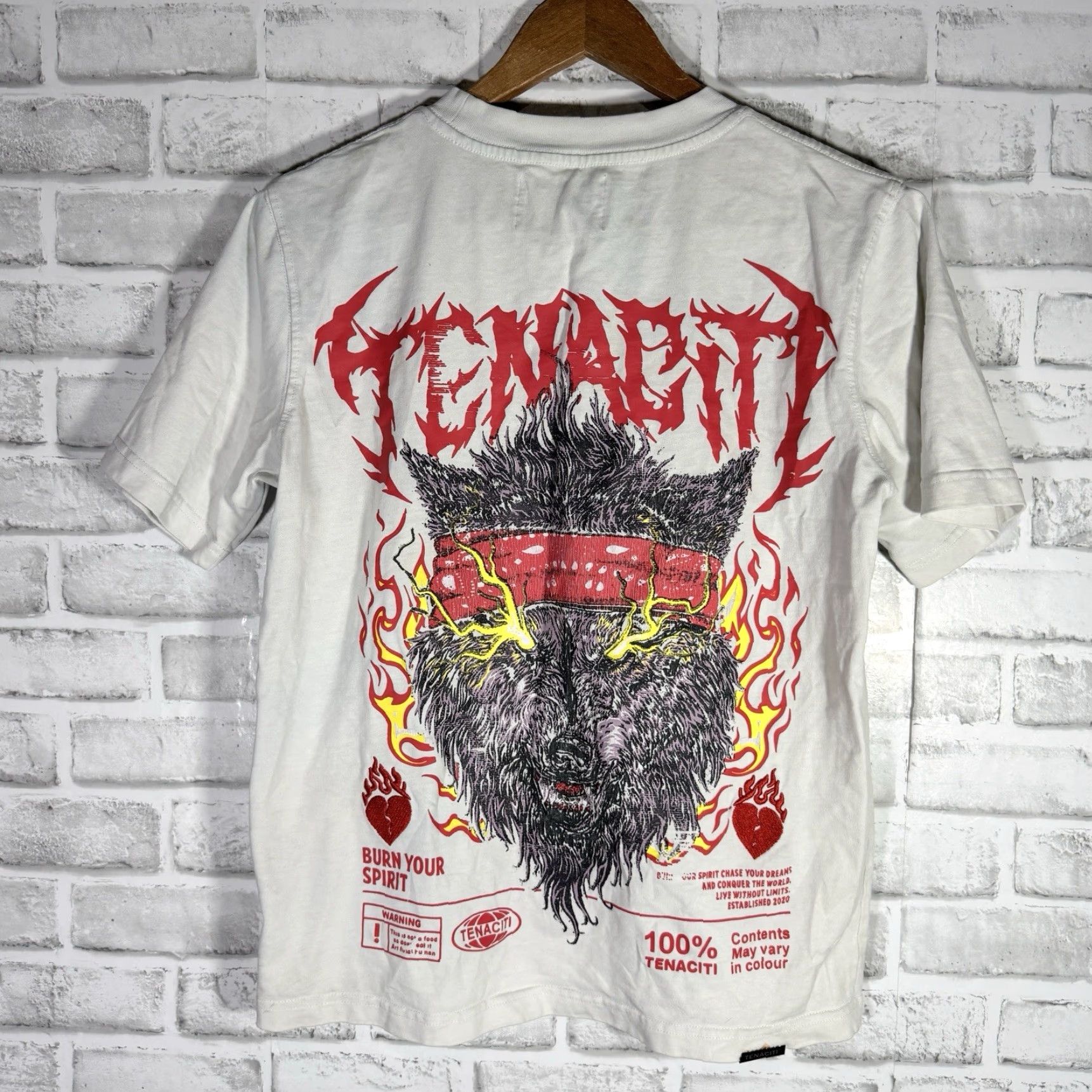 Vintage VINTAGE Tenaciti White 100% Cotton Tee Mens XS Size Graphic Tee White 90s Mens Size US XS / EU 42 / 0 - 5 Thumbnail