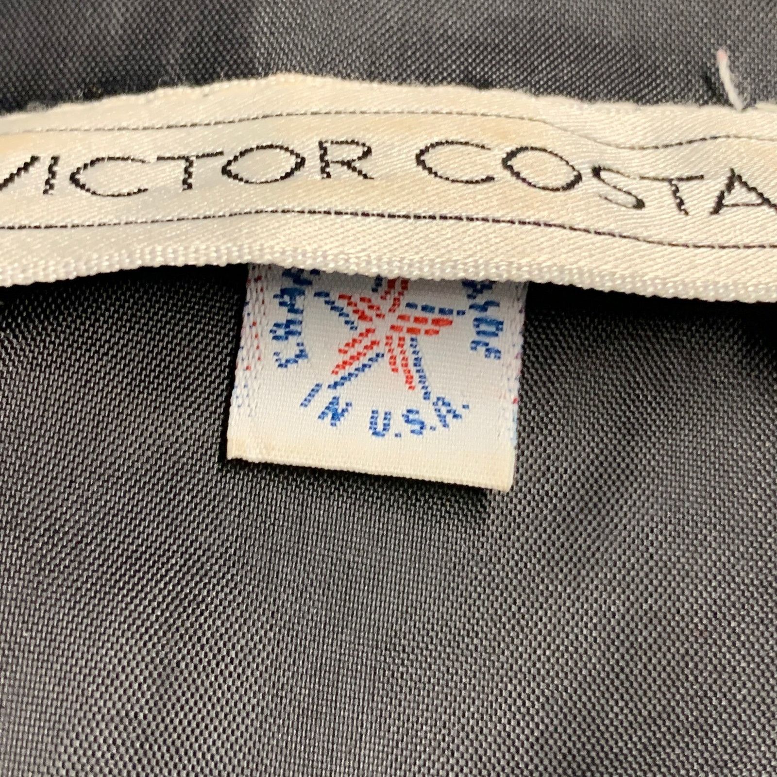 Other VICTOR COSTA Vintage Black Wool Twill Midi Cocktail Dress Size M / US 6-8 / IT 42-44 - 6 Thumbnail