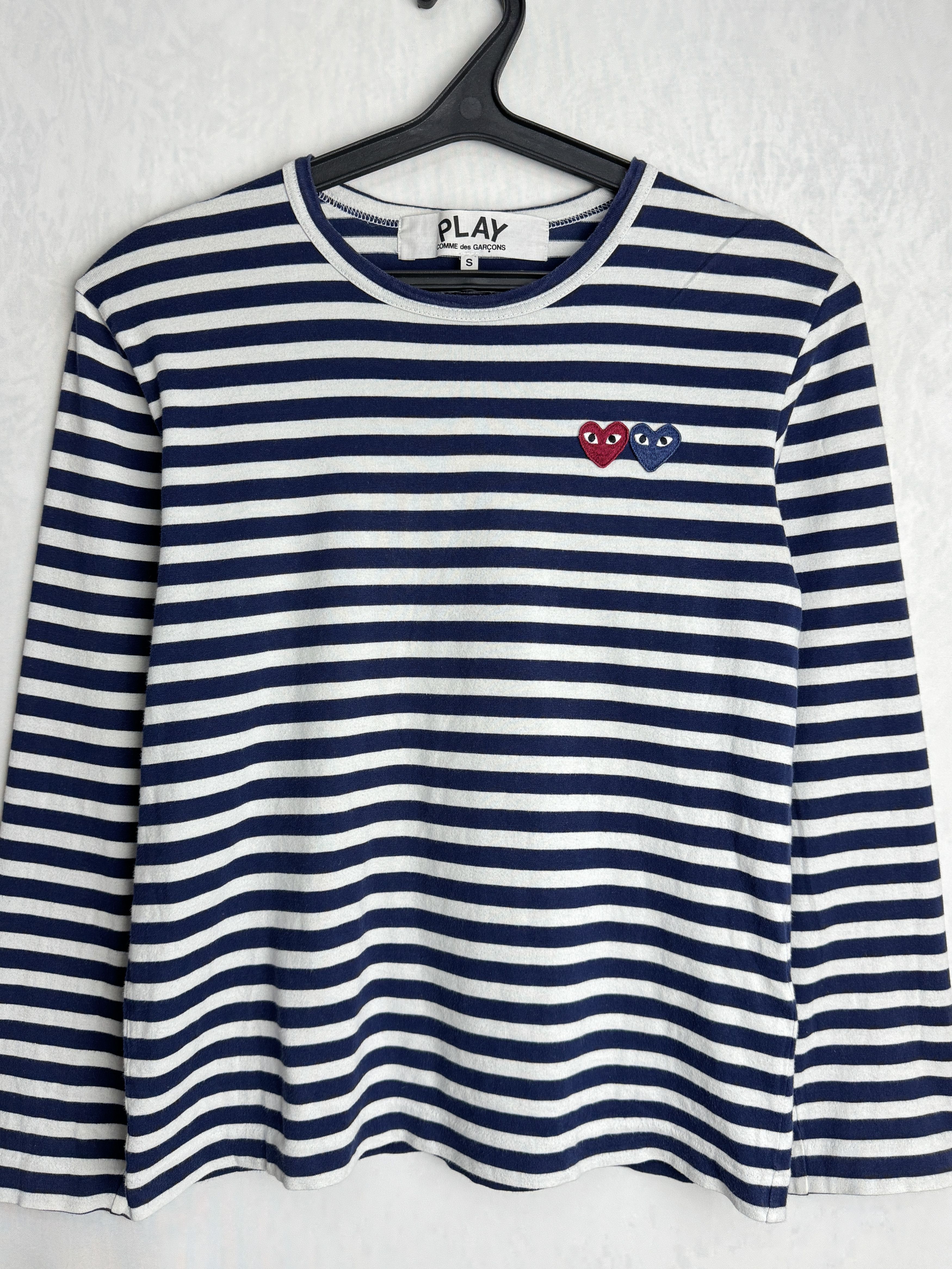 Comme des Garcons CDG PLAY unisex striped cotton t-shirt, made in Japan Size US S / EU 44-46 / 1 - 9 Thumbnail