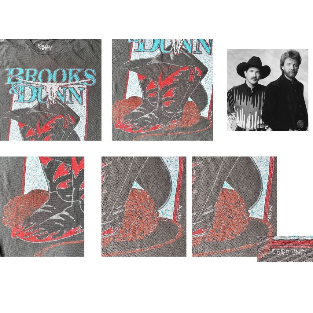 Vintage VTG Brooks Dunn T Shirt 1992 Country Music Concert Cowboy Bo Size US S / EU 44-46 / 1 - 4 Thumbnail
