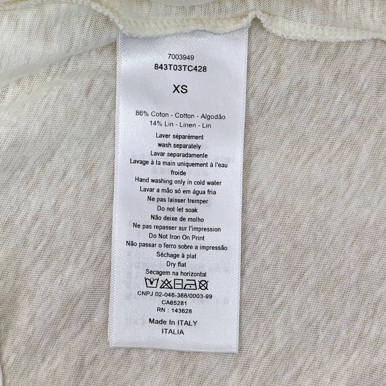 Dior Dior 22 J'Adior white logo letter print cotton round-neck Size XS / US 0-2 / IT 36-38 - 7 Thumbnail