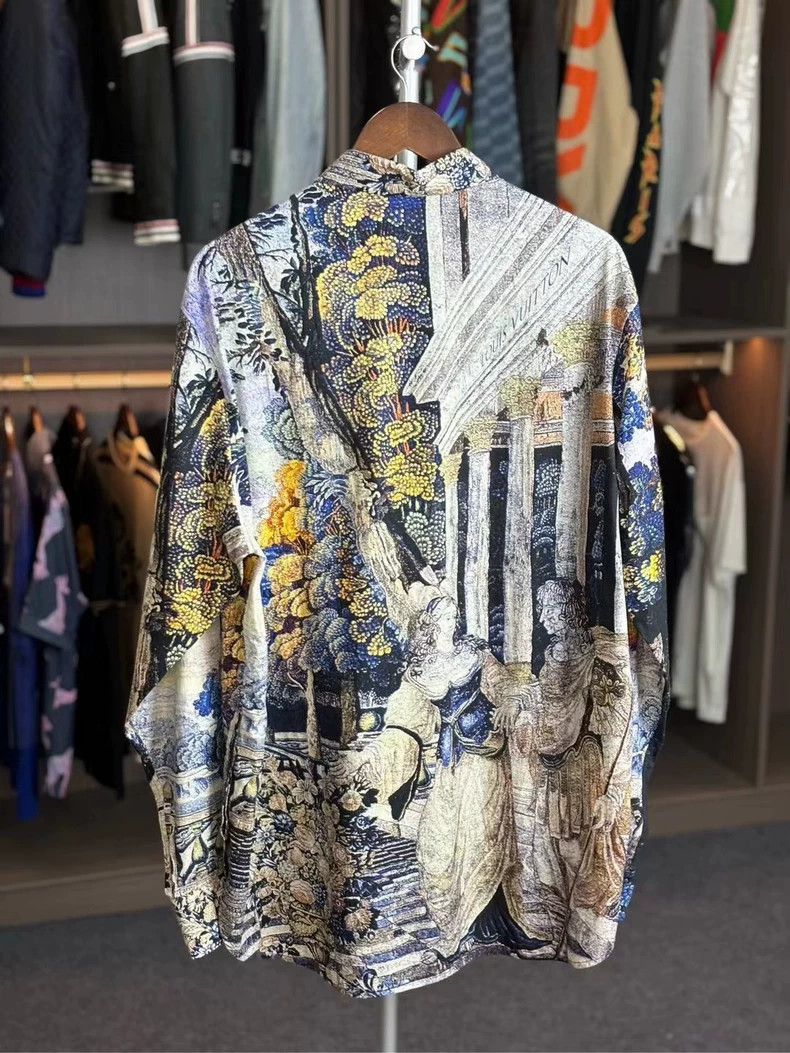 Louis Vuitton Louis Vuitton Louis Vuitton Silk Shirt with Oil Painting D Size US XL / EU 56 / 4 - 2 Thumbnail