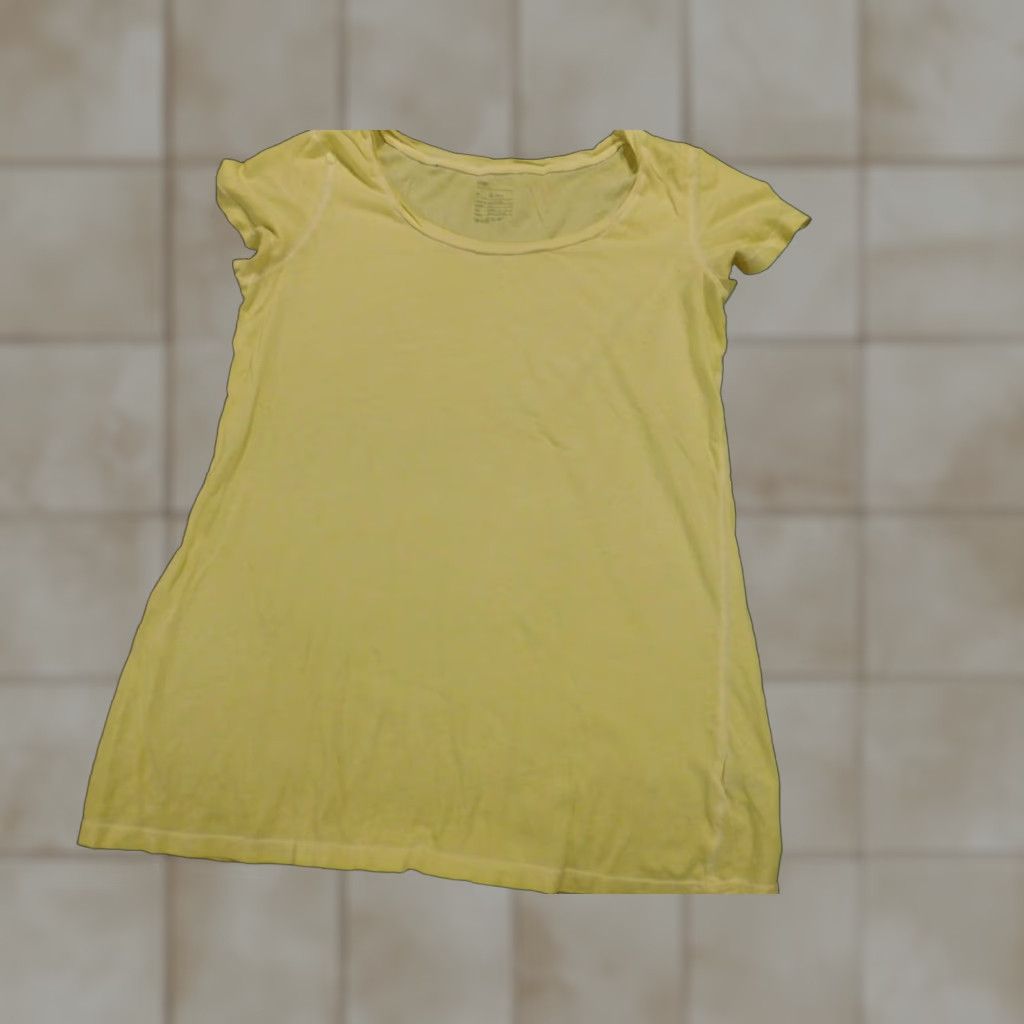 Gap Gap Blouse Shirt Womens S Tall Yellow Short Sleeve Crew Neck Button Cotton Rayon Stitch Classic Vintage? No — omit N/A. Size S / US 4 / IT 40 - 1 Thumbnail