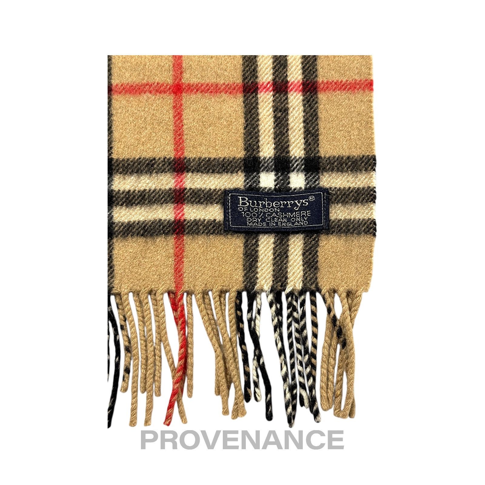 Burberry 🔴 Vintage Burberrys Scarf Nova Check 100% Cashmere Camel Size ONE SIZE - 5 Thumbnail
