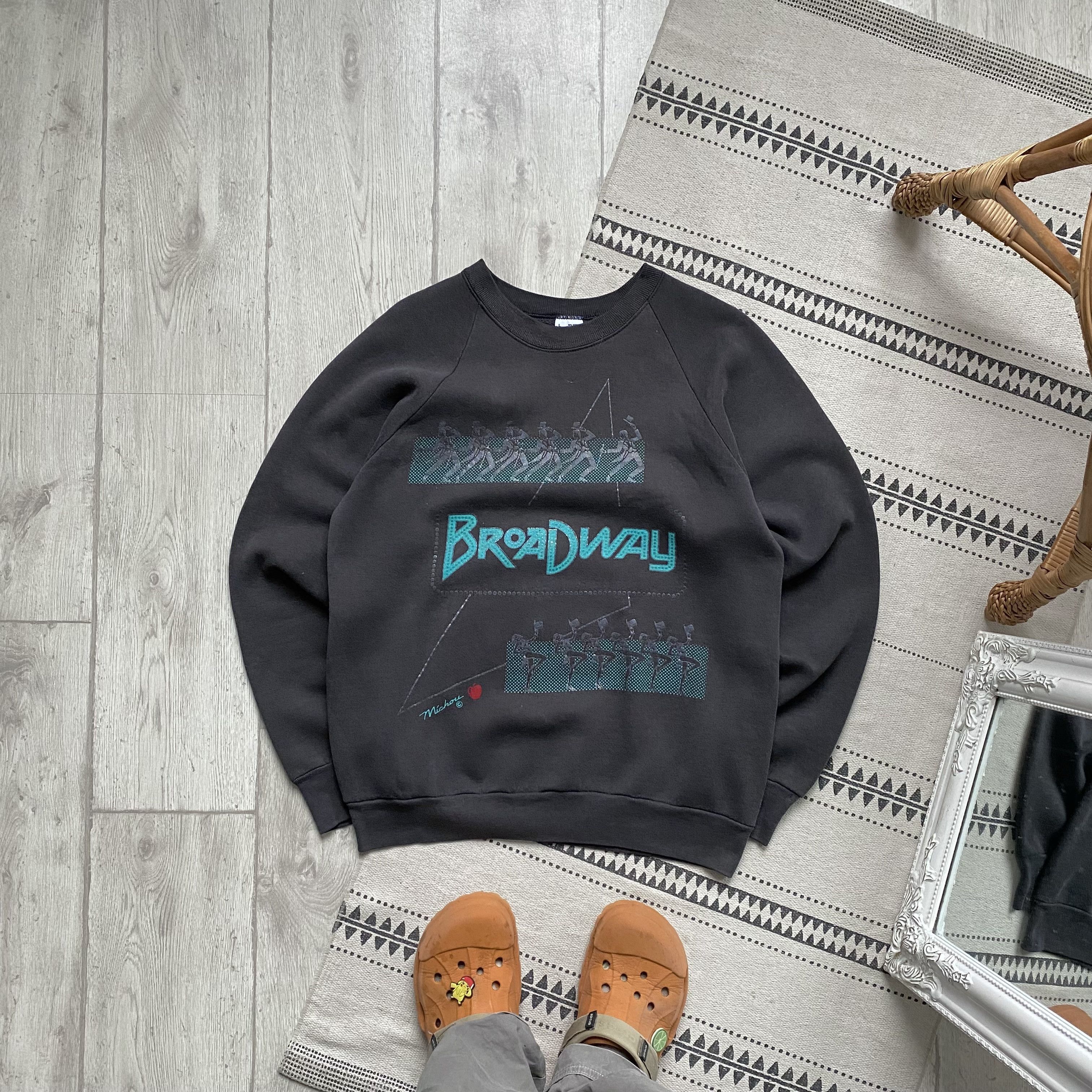 I Love NY 💃🏻 Vintage 90s Faded NEW York Broadway sweatshirt Size US M / EU 48-50 / 2 - 1 Thumbnail