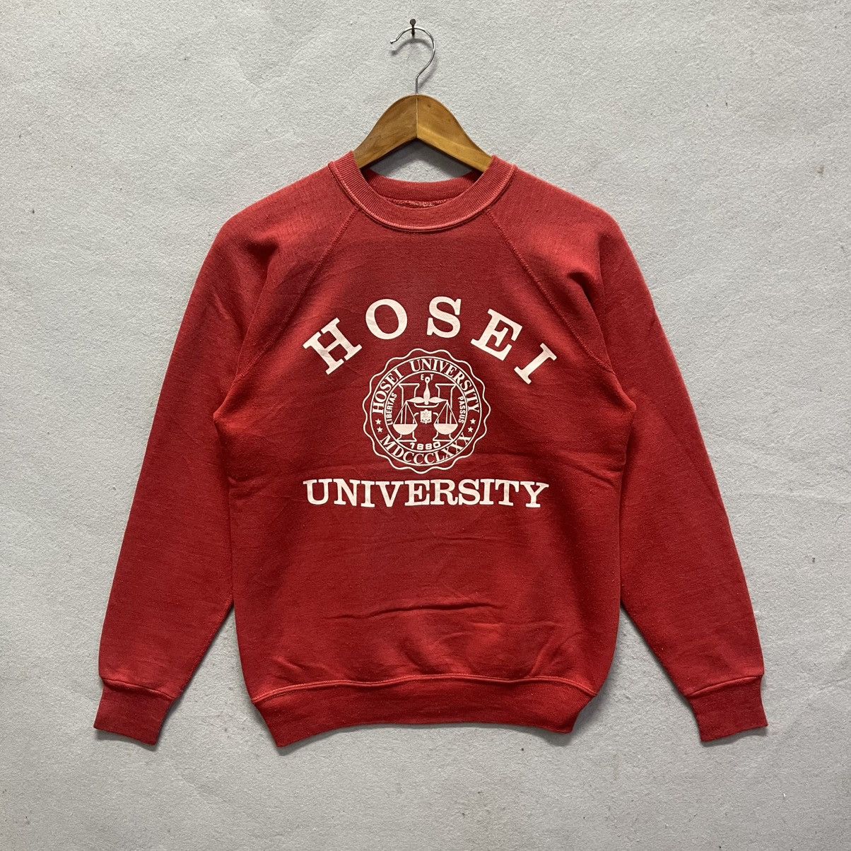 Vintage Vintage Hosei University Crewneck Sweatshirt – Red Size US S / EU 44-46 / 1 - 1 Thumbnail