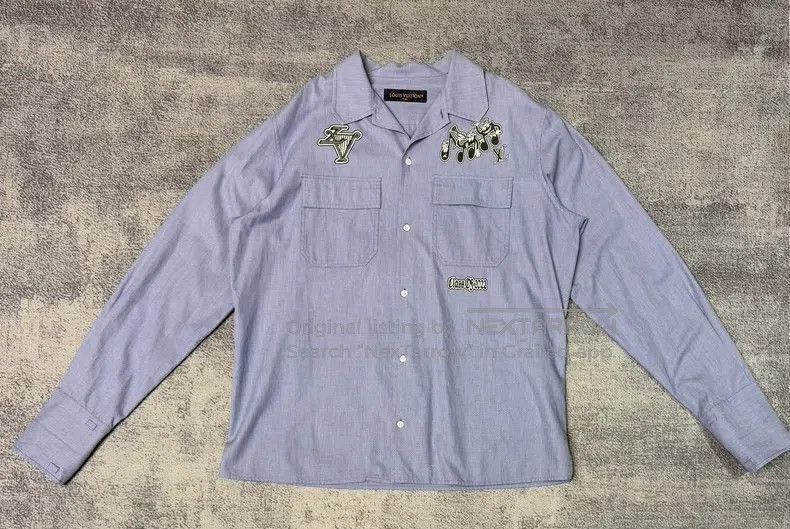 Louis Vuitton Louis Vuitton Blue long-sleeved shirt Size US L / EU 52-54 / 3 - 1 Thumbnail